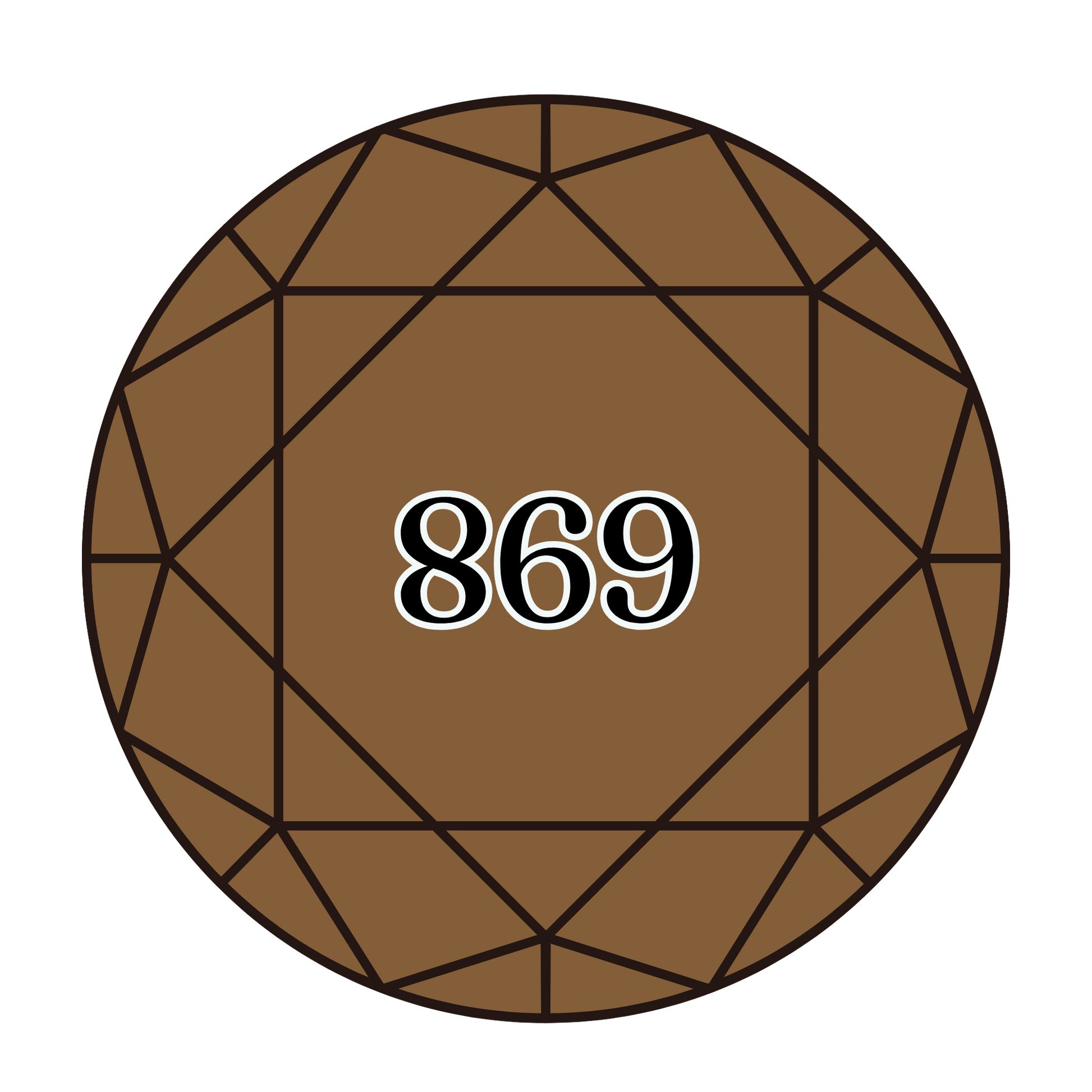 True North Diamond Art Round Diamond Drills 869 - Very Dark Hazelnut Brown - Round Bulk Diamond Drills