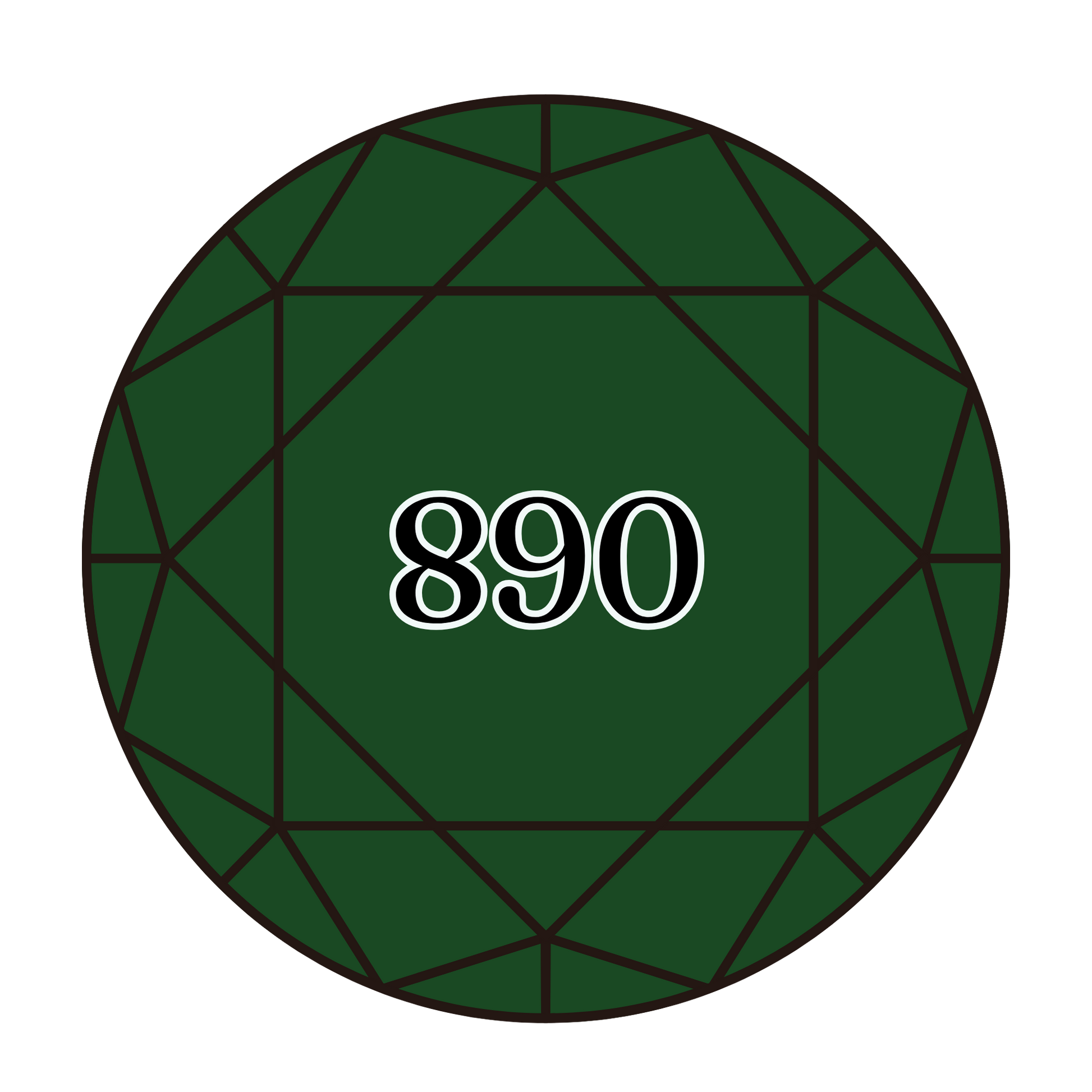 True North Diamond Art Round Diamond Drills 890 - Ultra Dark Pistachio Green - Round Bulk Diamond Drills