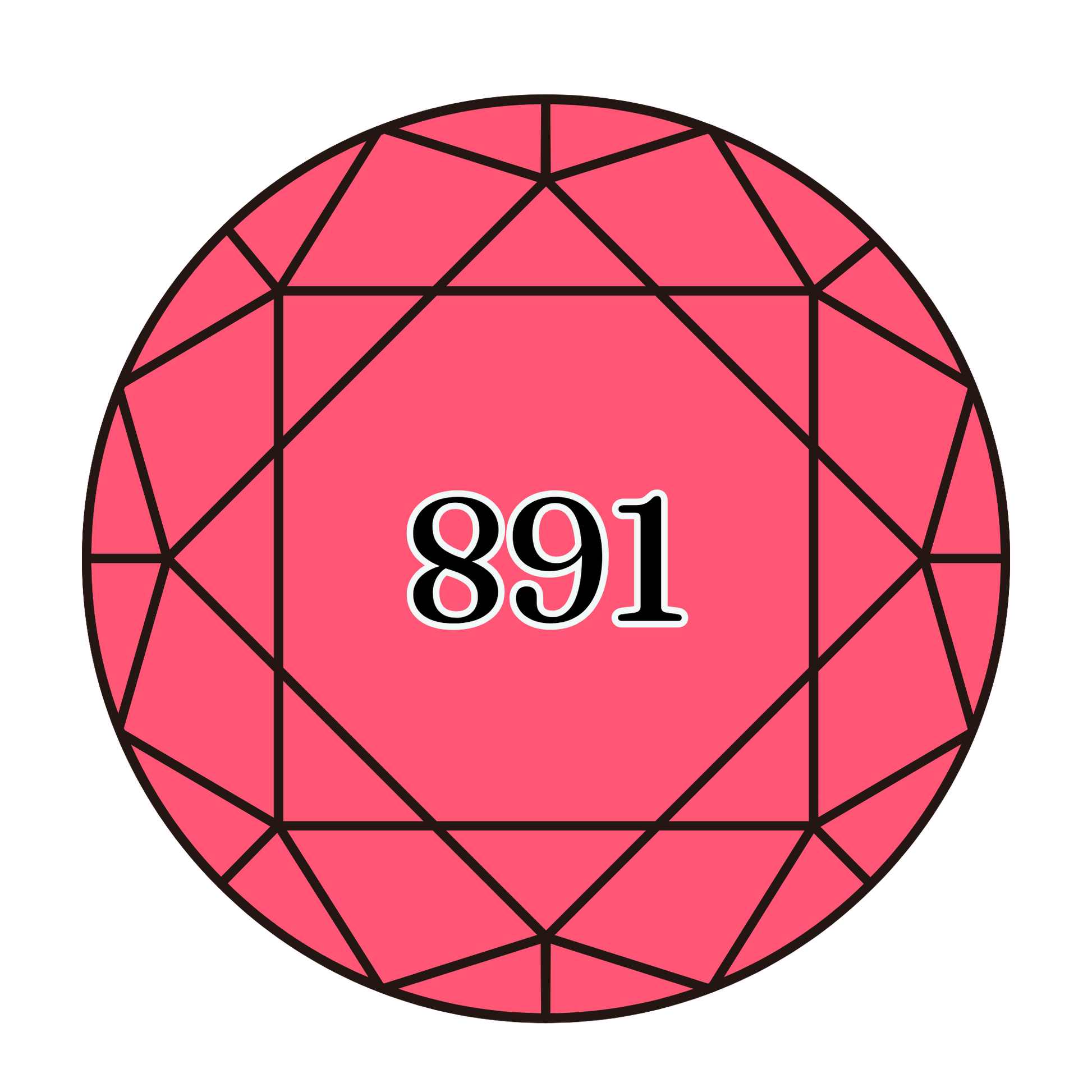 True North Diamond Art Round Diamond Drills 891 - Dark Carnation - Round Bulk Diamond Drills