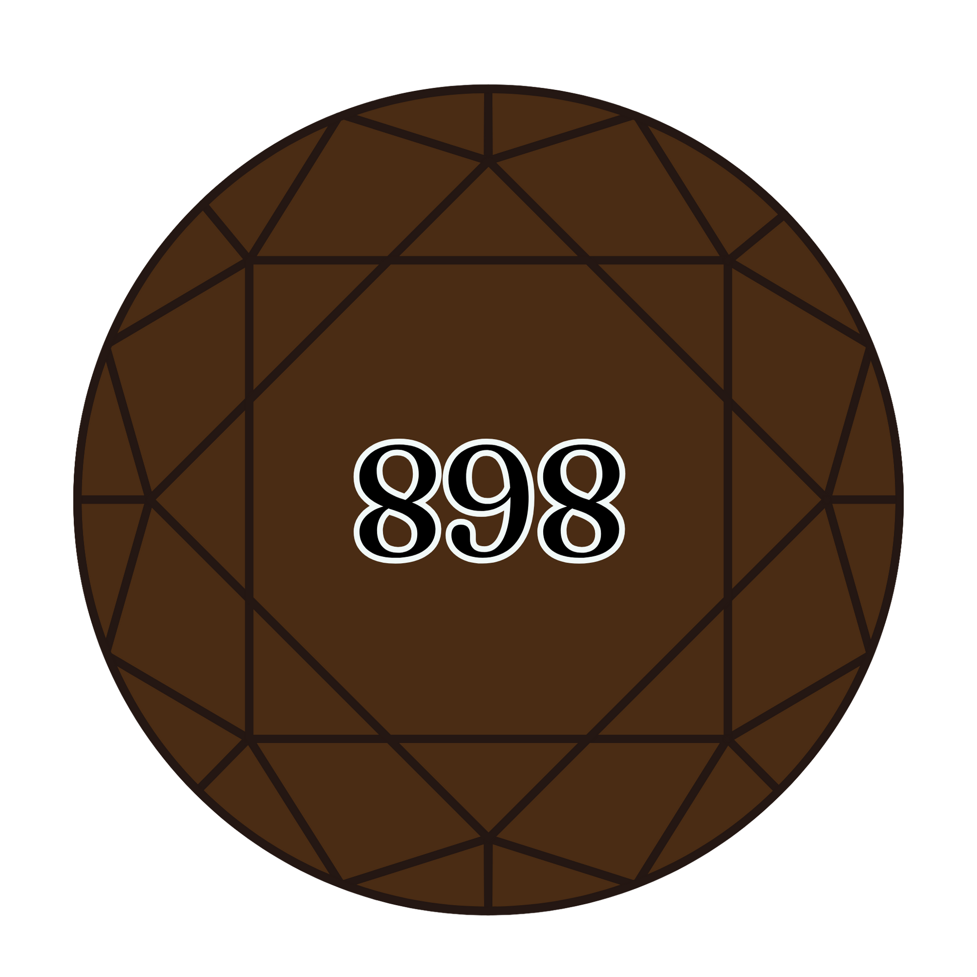 True North Diamond Art Round Diamond Drills 898 - Very Dark Coffee Brown - Round Bulk Diamond Drills