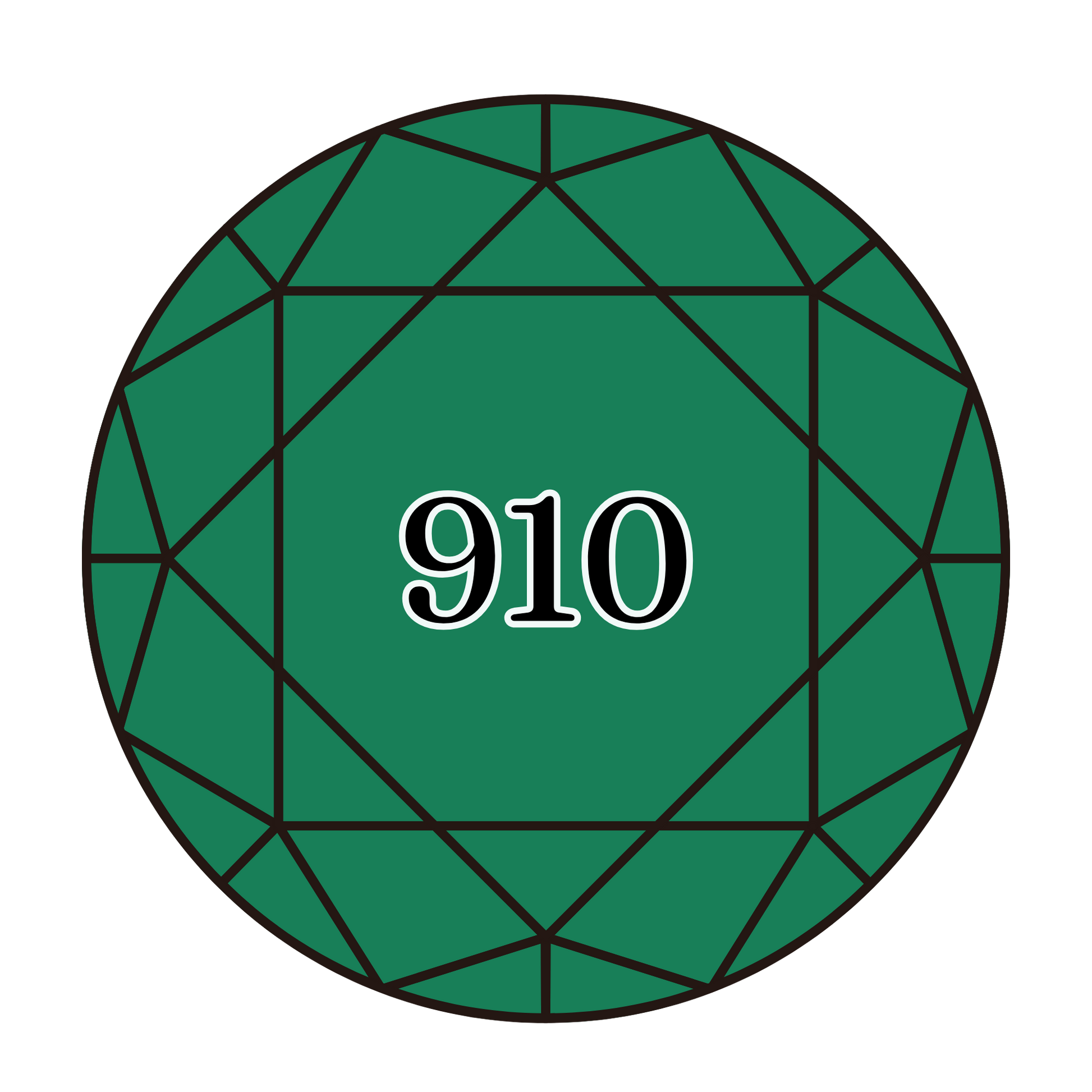 True North Diamond Art Round Diamond Drills 910 - Dark Emerald Green - Round Bulk Diamond Drills