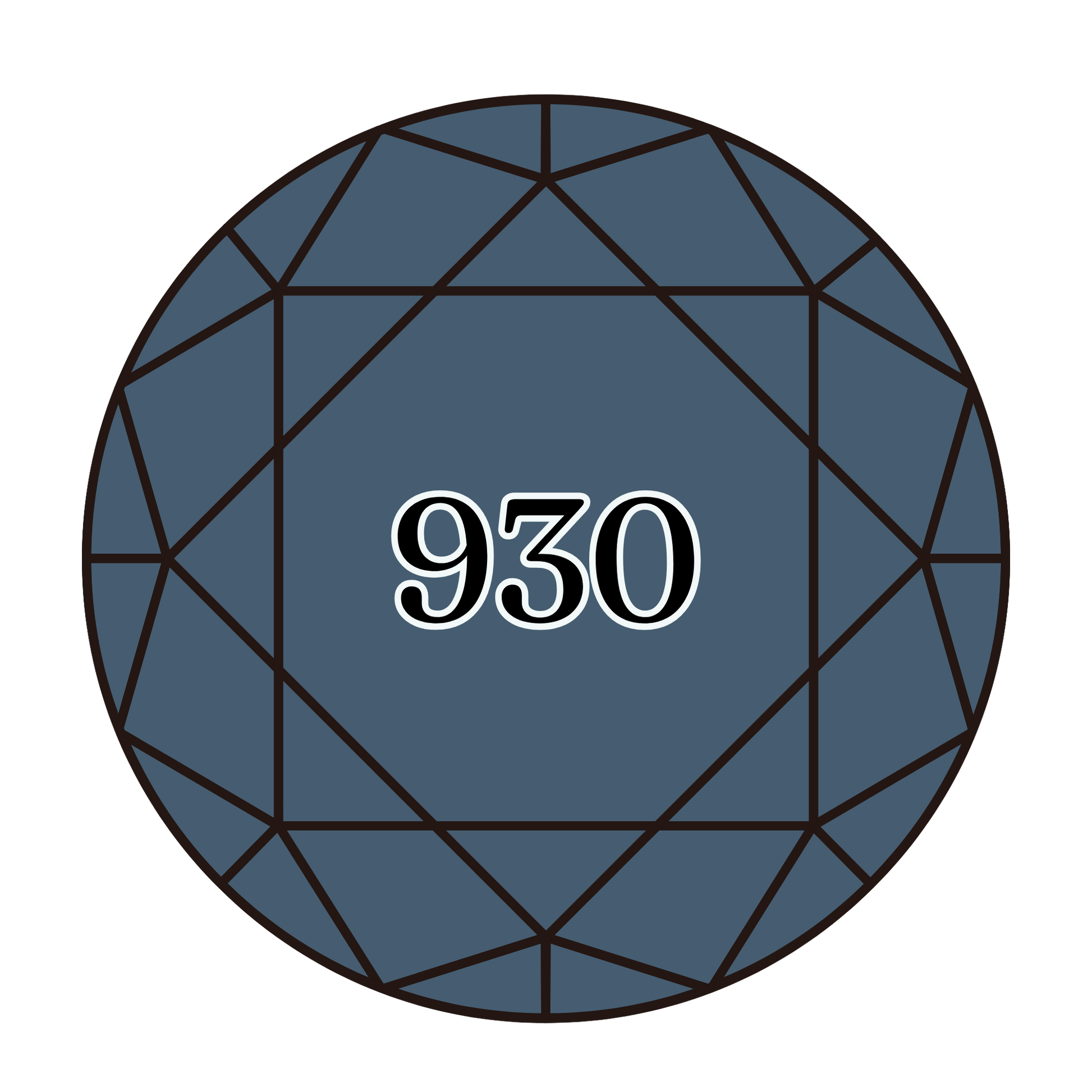 True North Diamond Art Round Diamond Drills 930 - Dark Antique Blue - Round Bulk Diamond Drills