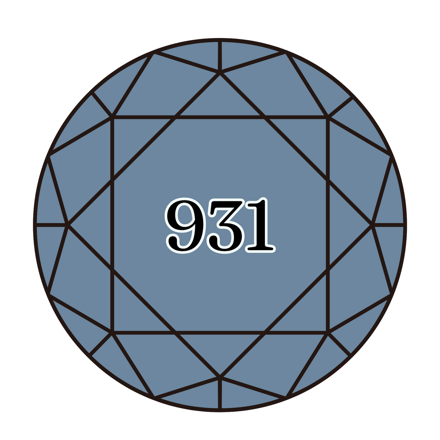 True North Diamond Art Round Diamond Drills 931 - Medium Antique Blue - Round Bulk Diamond Drills