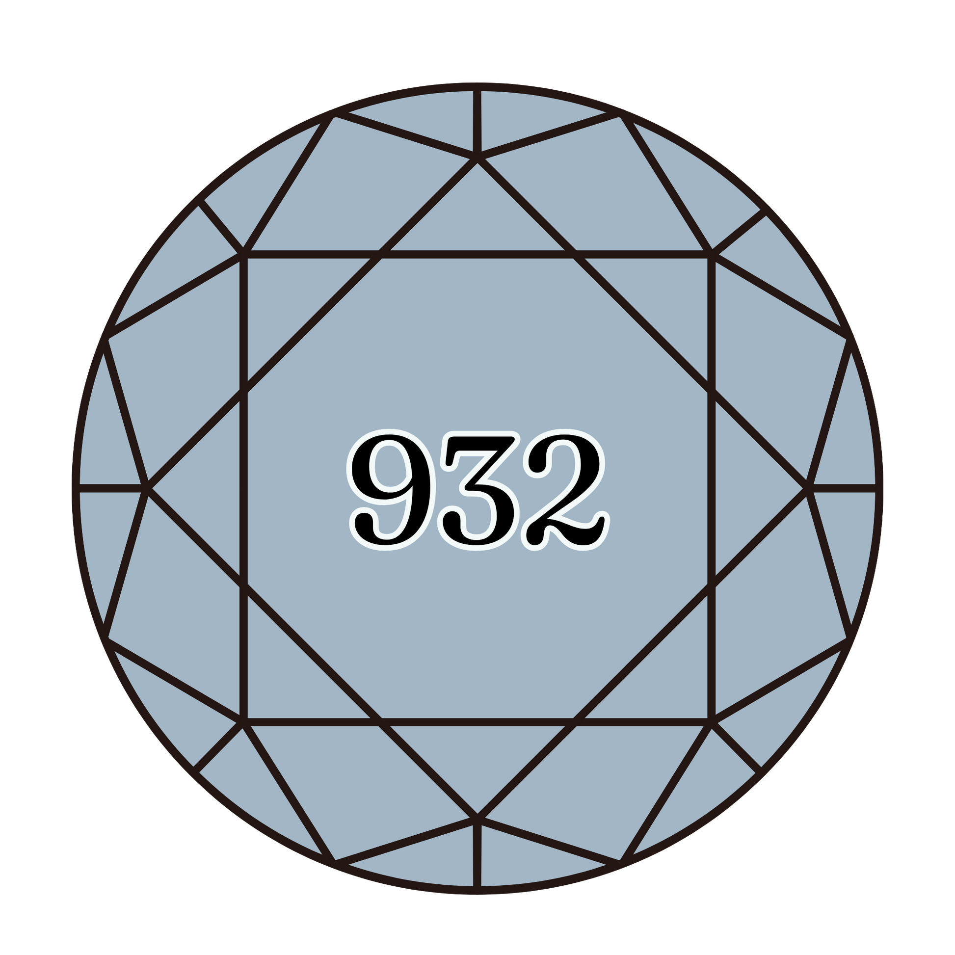 True North Diamond Art Round Diamond Drills 932 - Light Antique Blue - Round Bulk Diamond Drills