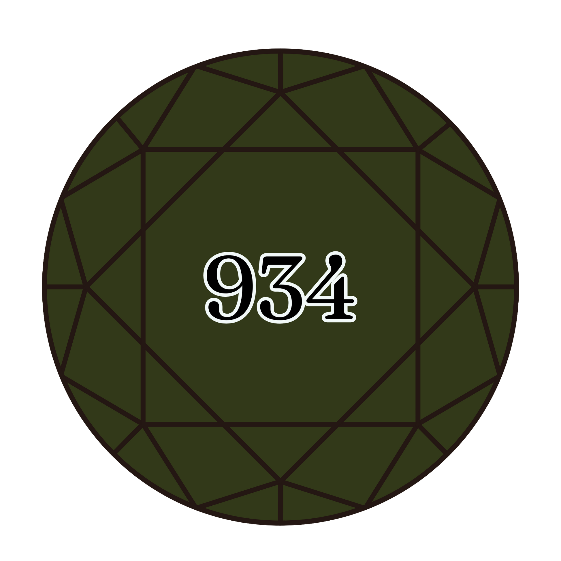 True North Diamond Art Round Diamond Drills 934 - Black Avocado Green - Round Bulk Diamond Drills