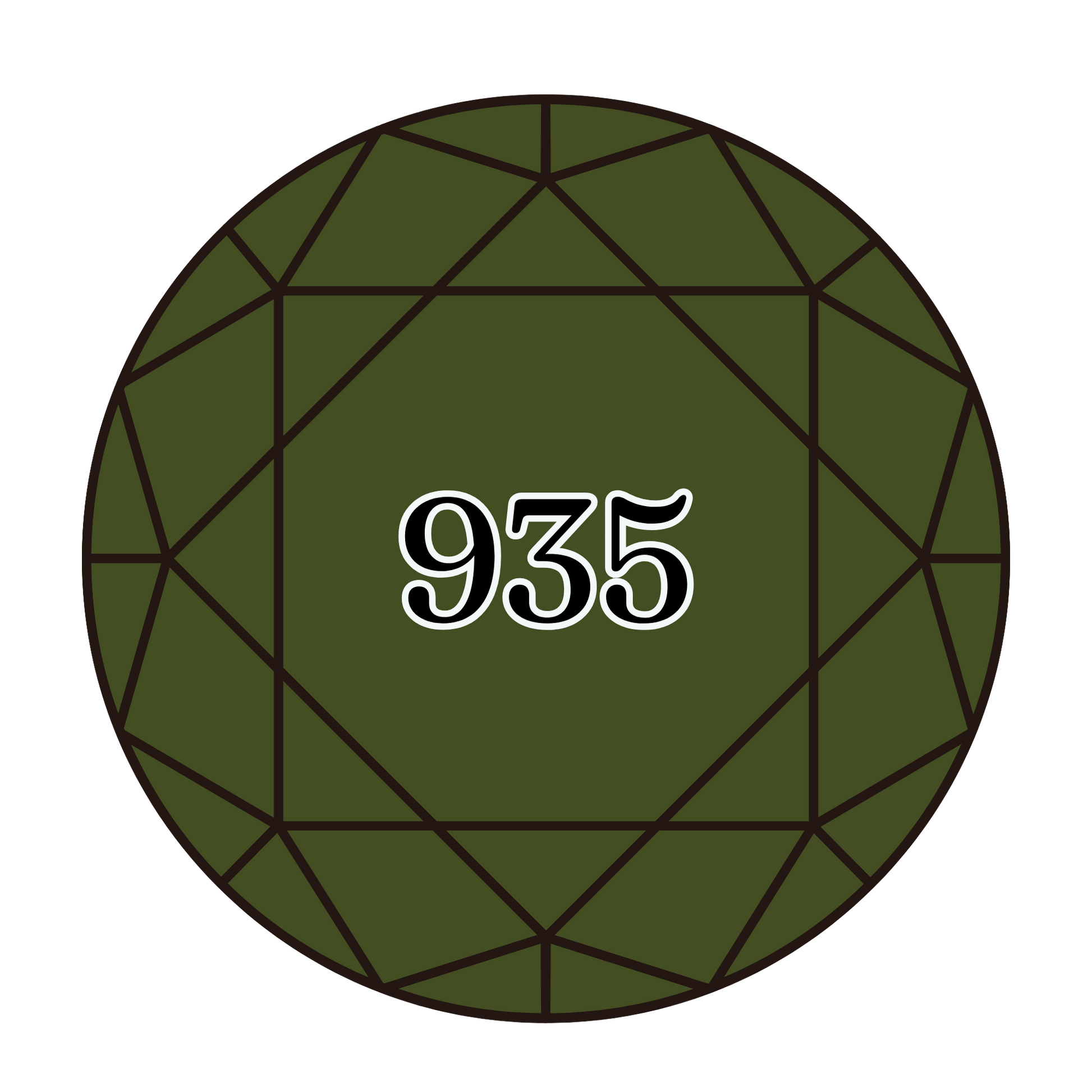 True North Diamond Art Round Diamond Drills 935 - Dark Avocado Green - Round Bulk Diamond Drills