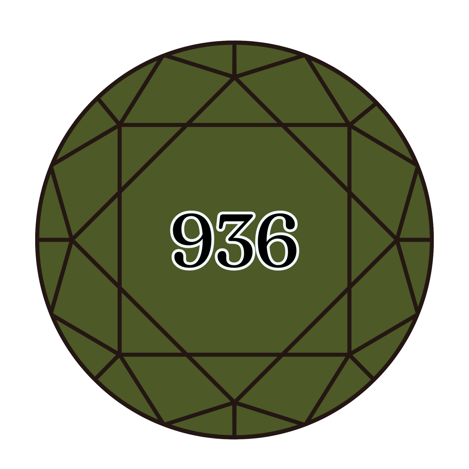 True North Diamond Art Round Diamond Drills 936 - Very Dark Avocado Green - Round Bulk Diamond Drills