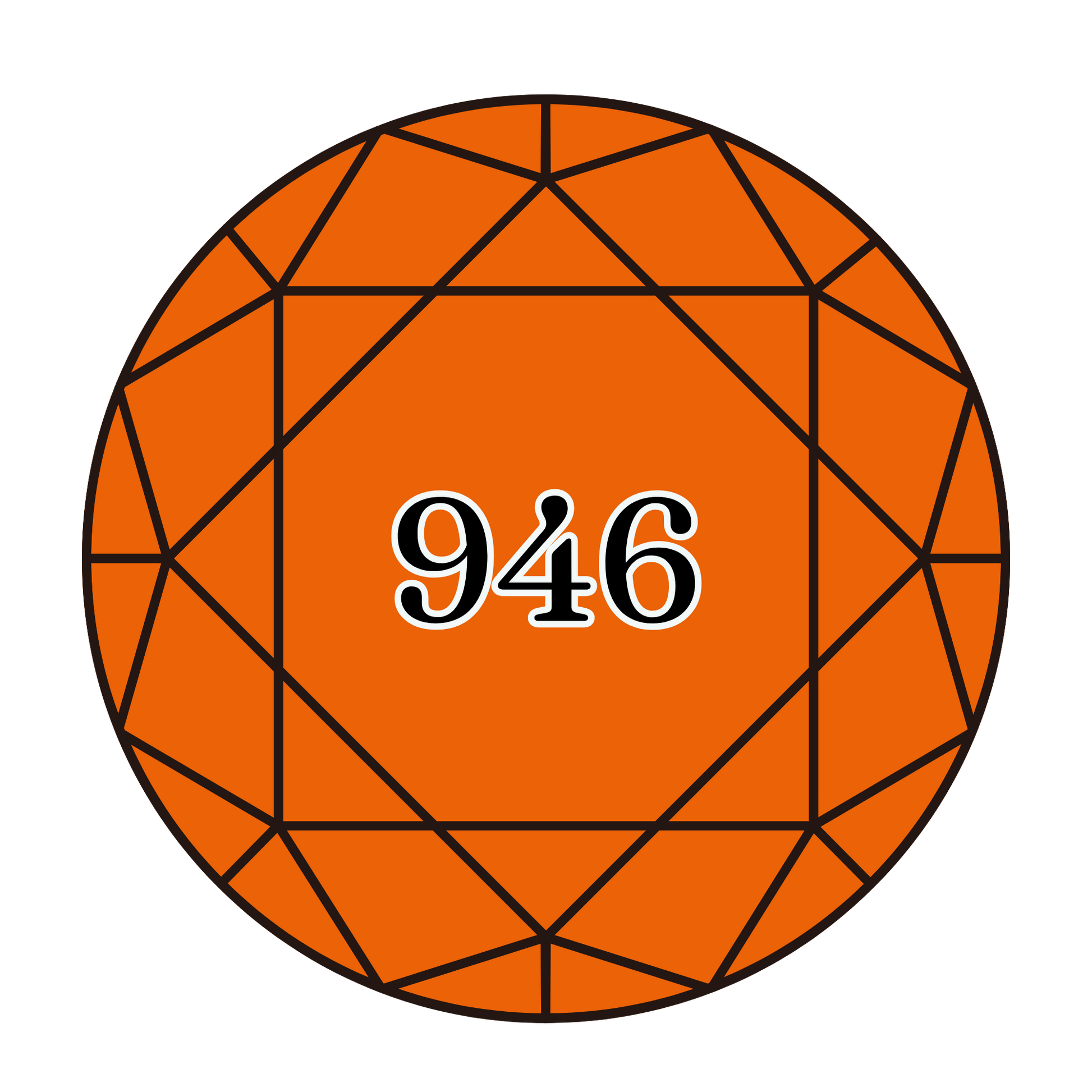 True North Diamond Art Round Diamond Drills 946 - Medium Burnt Orange - Round Bulk Diamond Drills