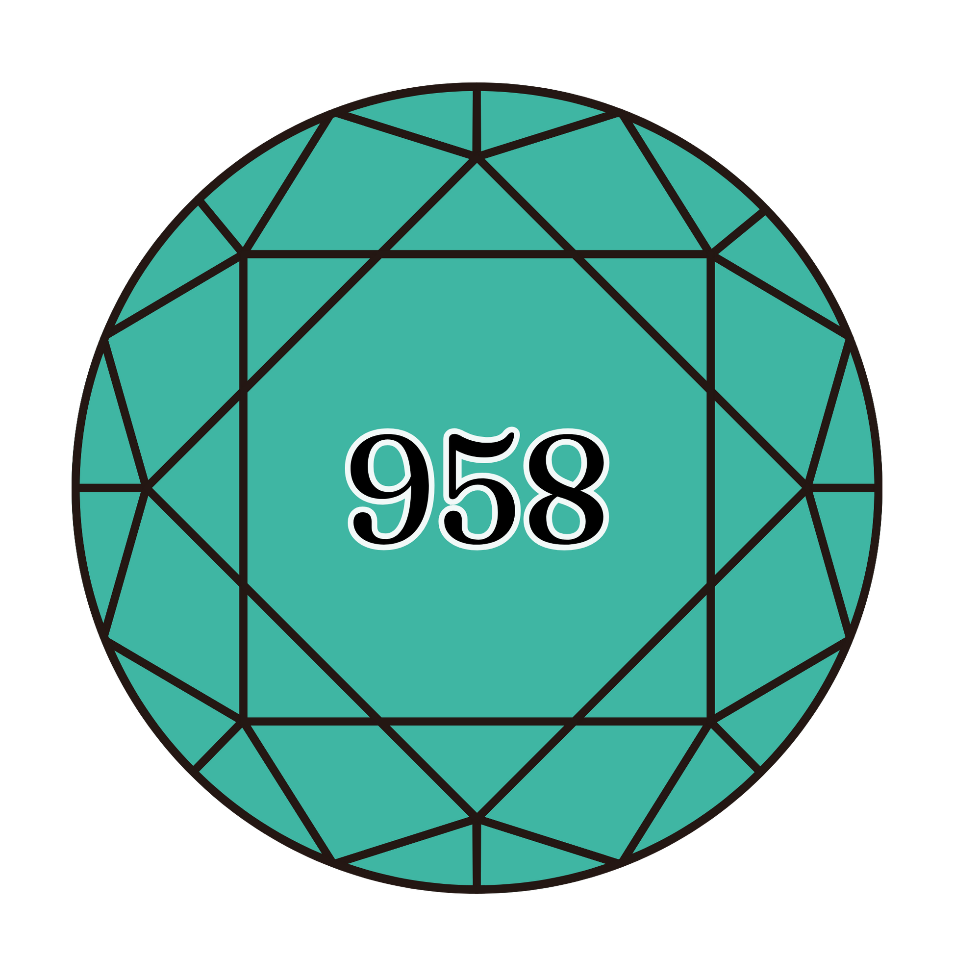 True North Diamond Art Round Diamond Drills 958 - Dark Seagreen - Round Bulk Diamond Drills