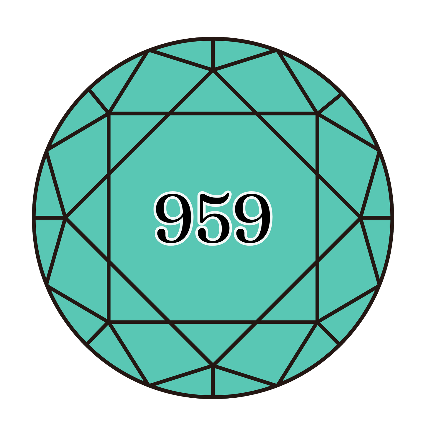 True North Diamond Art Round Diamond Drills 959 - Medium Seagreen - Round Bulk Diamond Drills