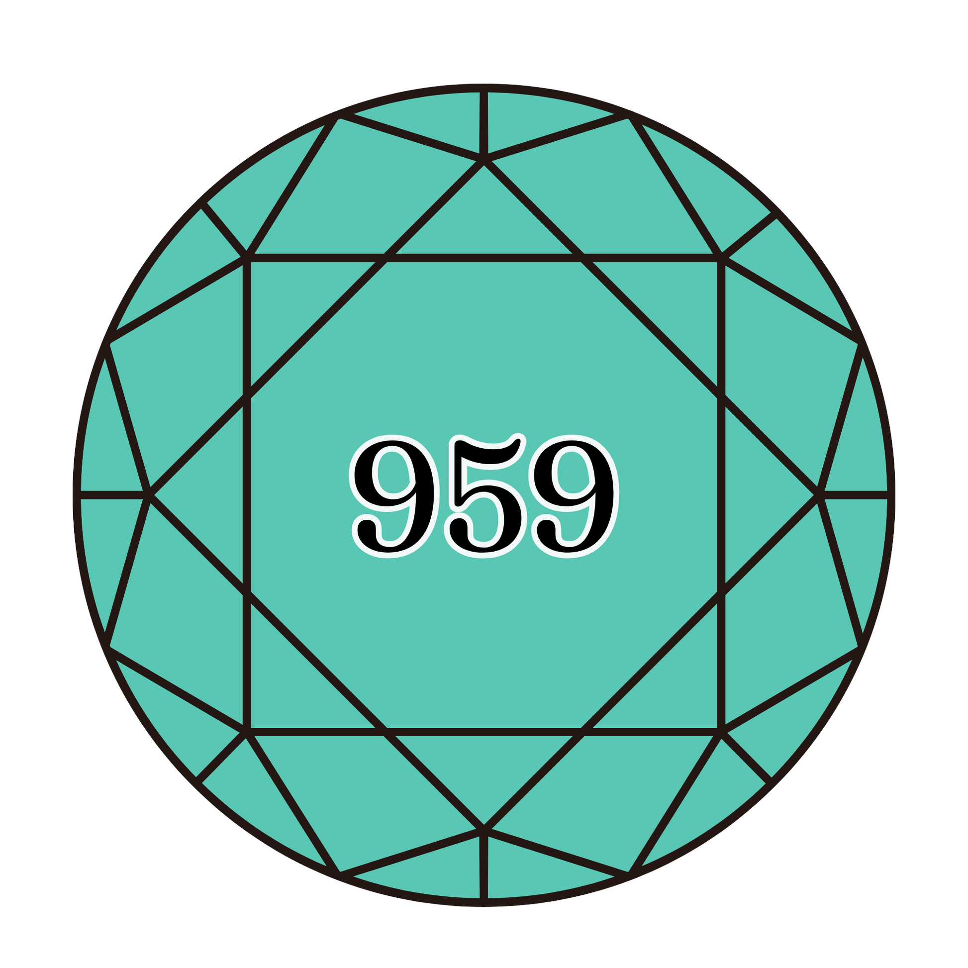 True North Diamond Art Round Diamond Drills 959 - Medium Seagreen - Round Bulk Diamond Drills