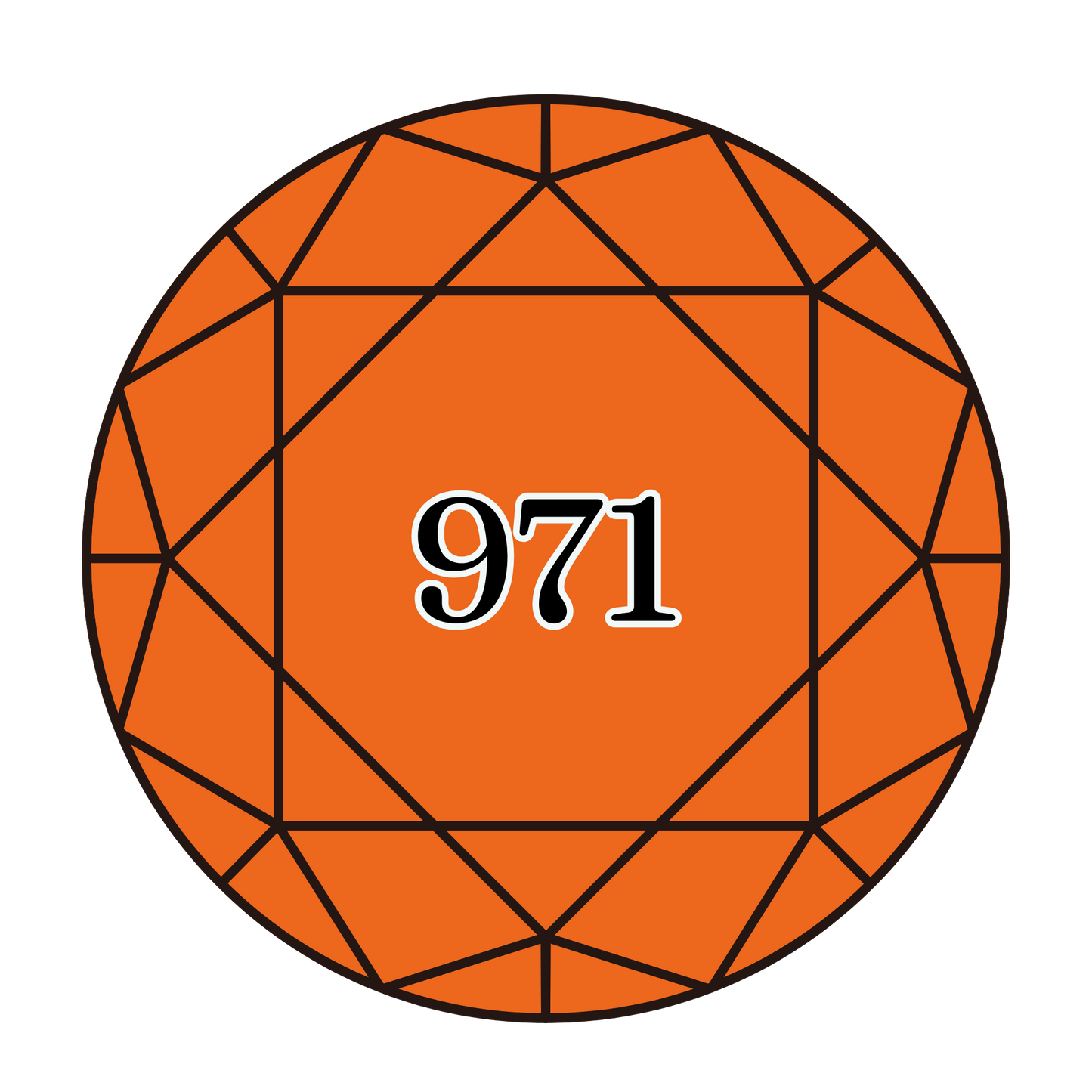 True North Diamond Art Round Diamond Drills 971 -  Pumpkin - Round Bulk Diamond Drills