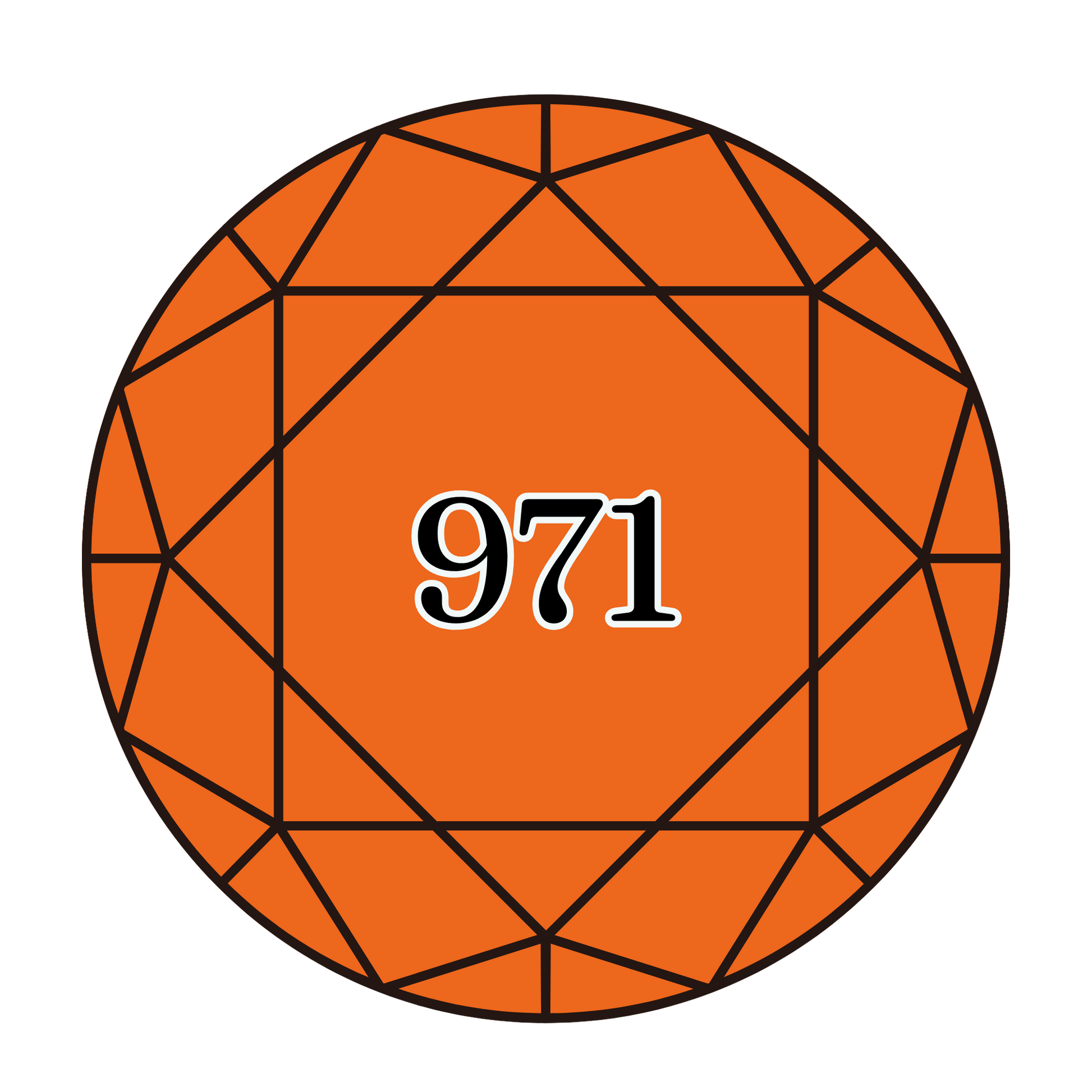 True North Diamond Art Round Diamond Drills 971 -  Pumpkin - Round Bulk Diamond Drills