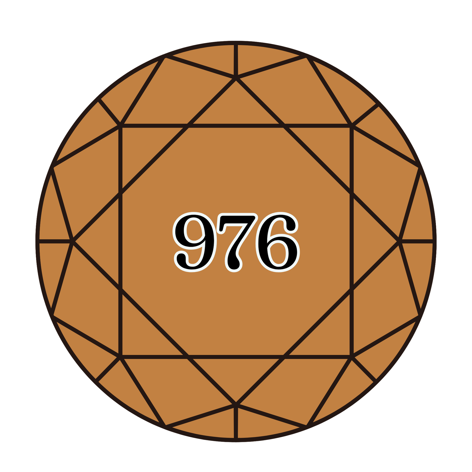 True North Diamond Art Round Diamond Drills 976 - Medium Golden Brown - Round Bulk Diamond Drills