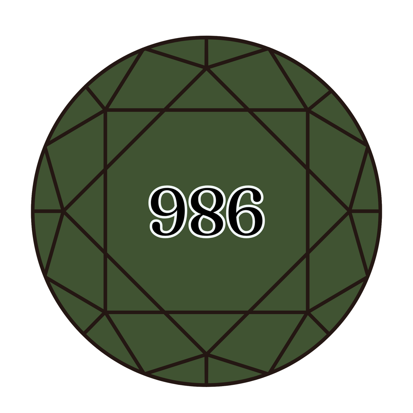 True North Diamond Art Round Diamond Drills 986 - Very Dark Forest Green - Round Bulk Diamond Drills