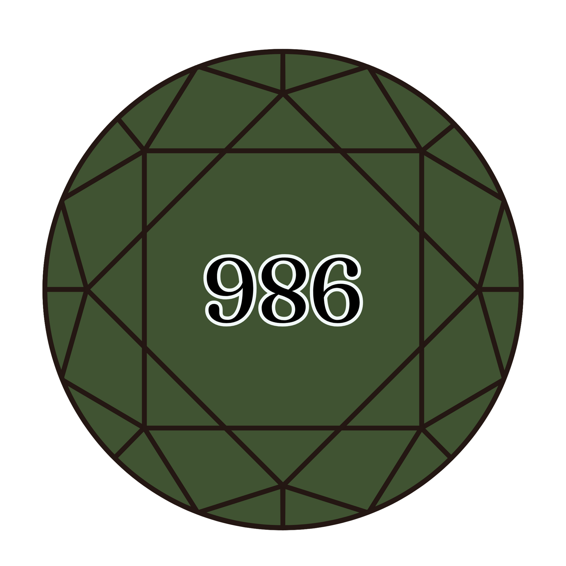 True North Diamond Art Round Diamond Drills 986 - Very Dark Forest Green - Round Bulk Diamond Drills