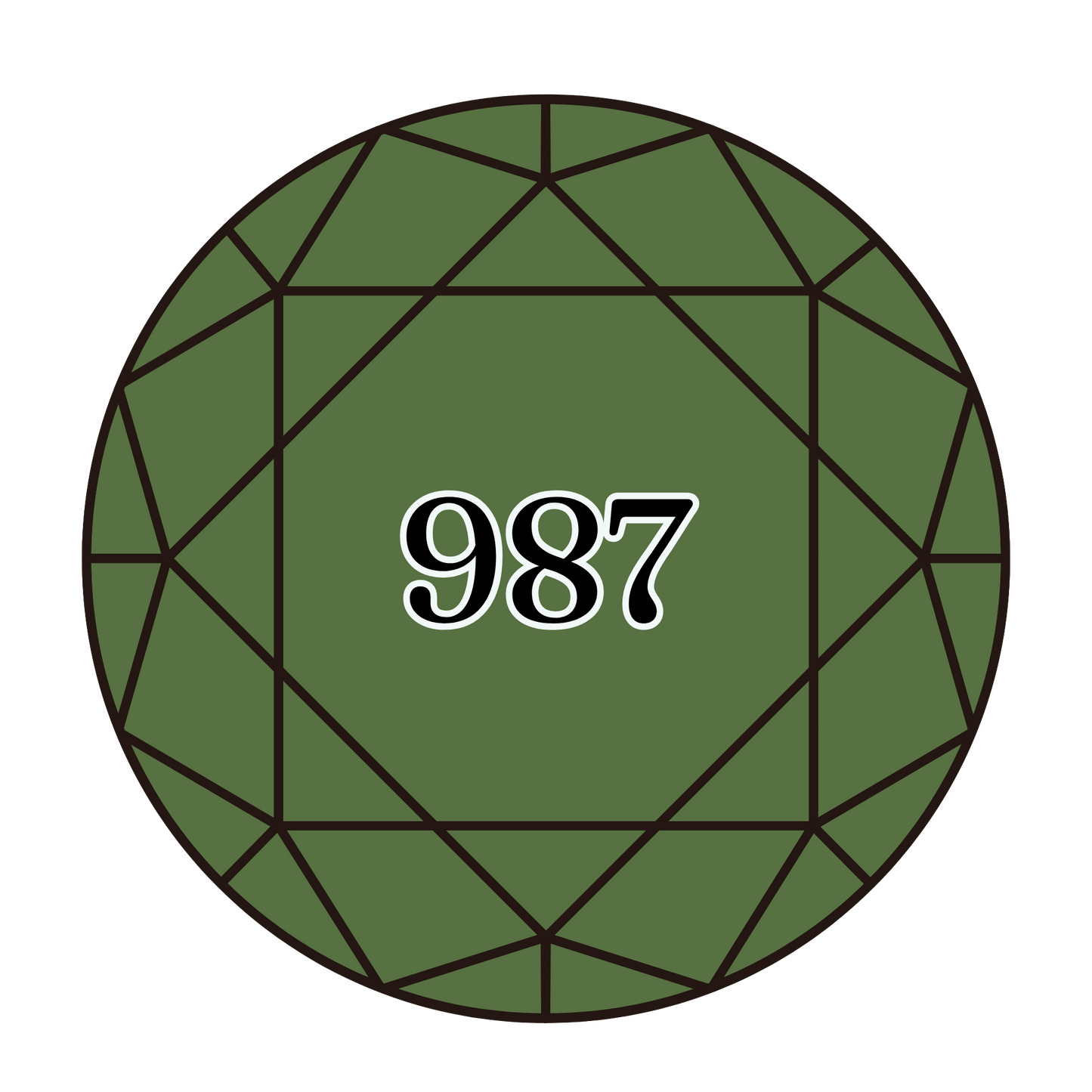 True North Diamond Art Round Diamond Drills 987 -  Dark Forest Green - Round Bulk Diamond Drills