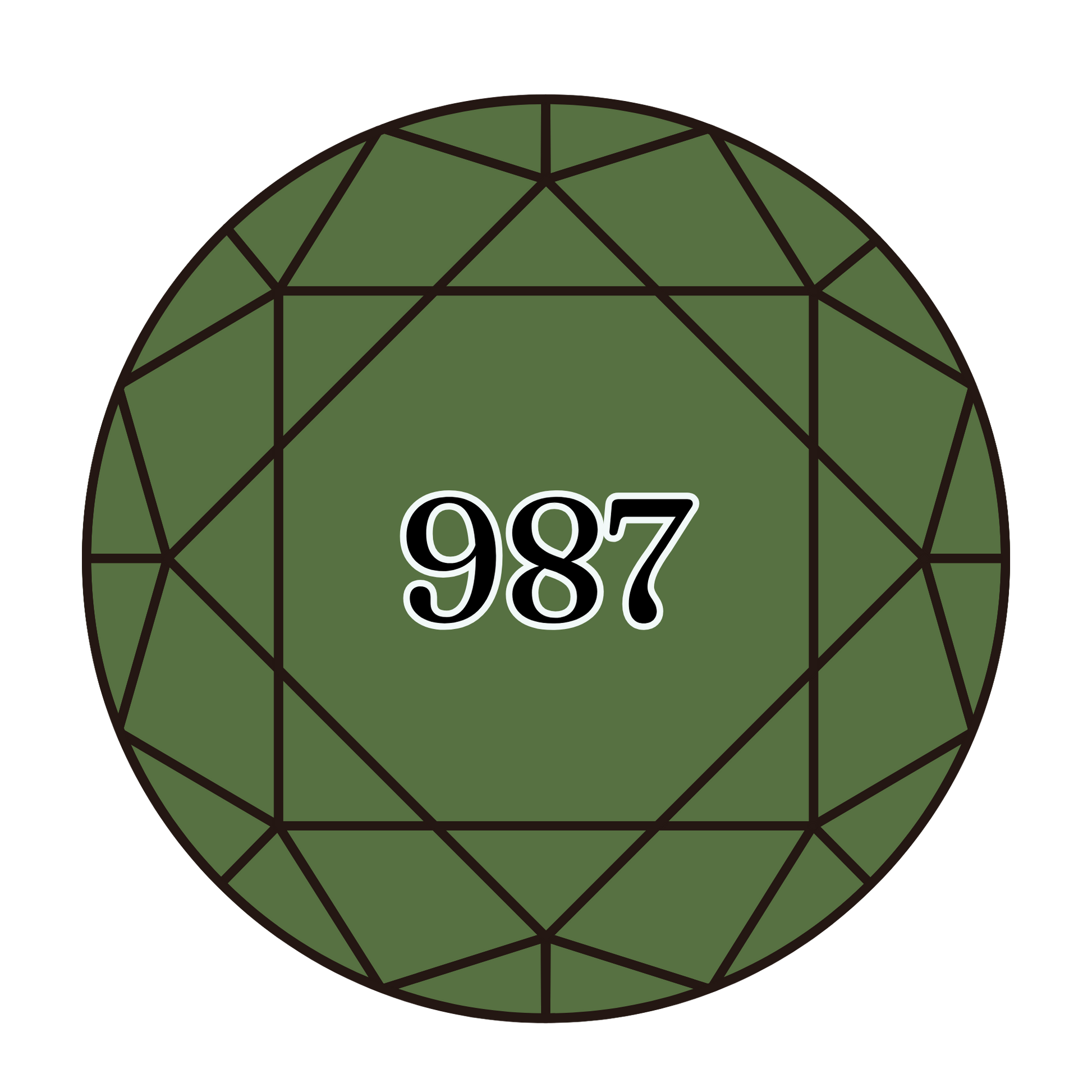 True North Diamond Art Round Diamond Drills 987 -  Dark Forest Green - Round Bulk Diamond Drills