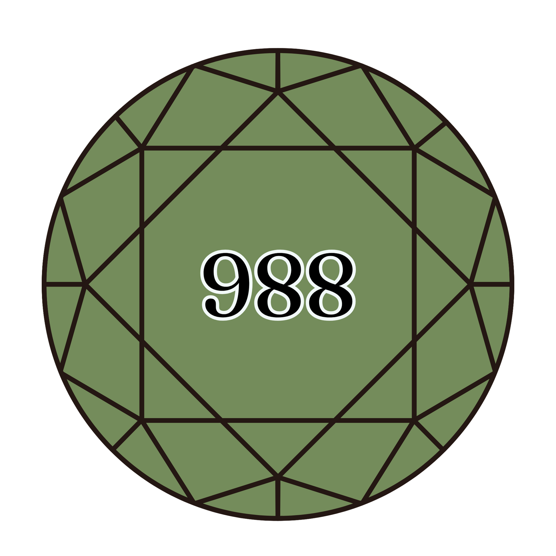 True North Diamond Art Round Diamond Drills 988 - Medium Forest Green - Round Bulk Diamond Drills