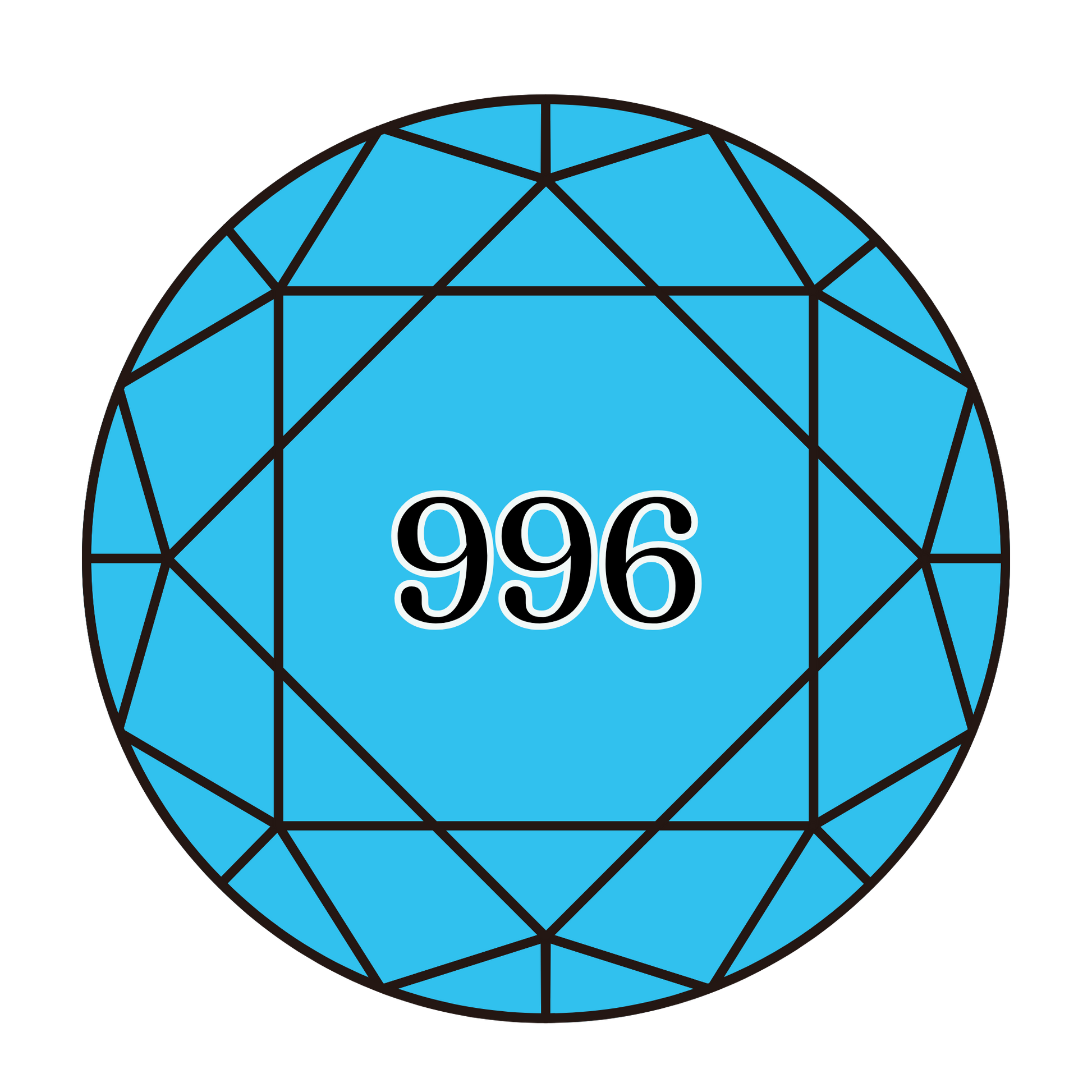 True North Diamond Art Round Diamond Drills 996 - Medium Electric Blue - Round Bulk Diamond Drills