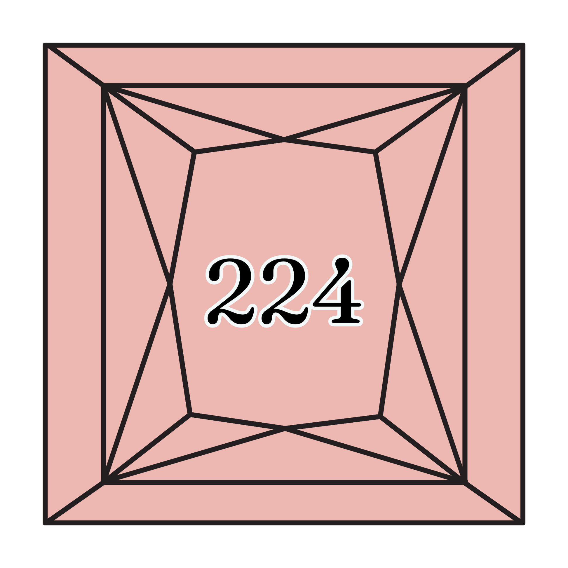 True North Diamond Art Square Diamond Drills 224 - Very Light Shell Pink - Square Bulk Diamond Drills