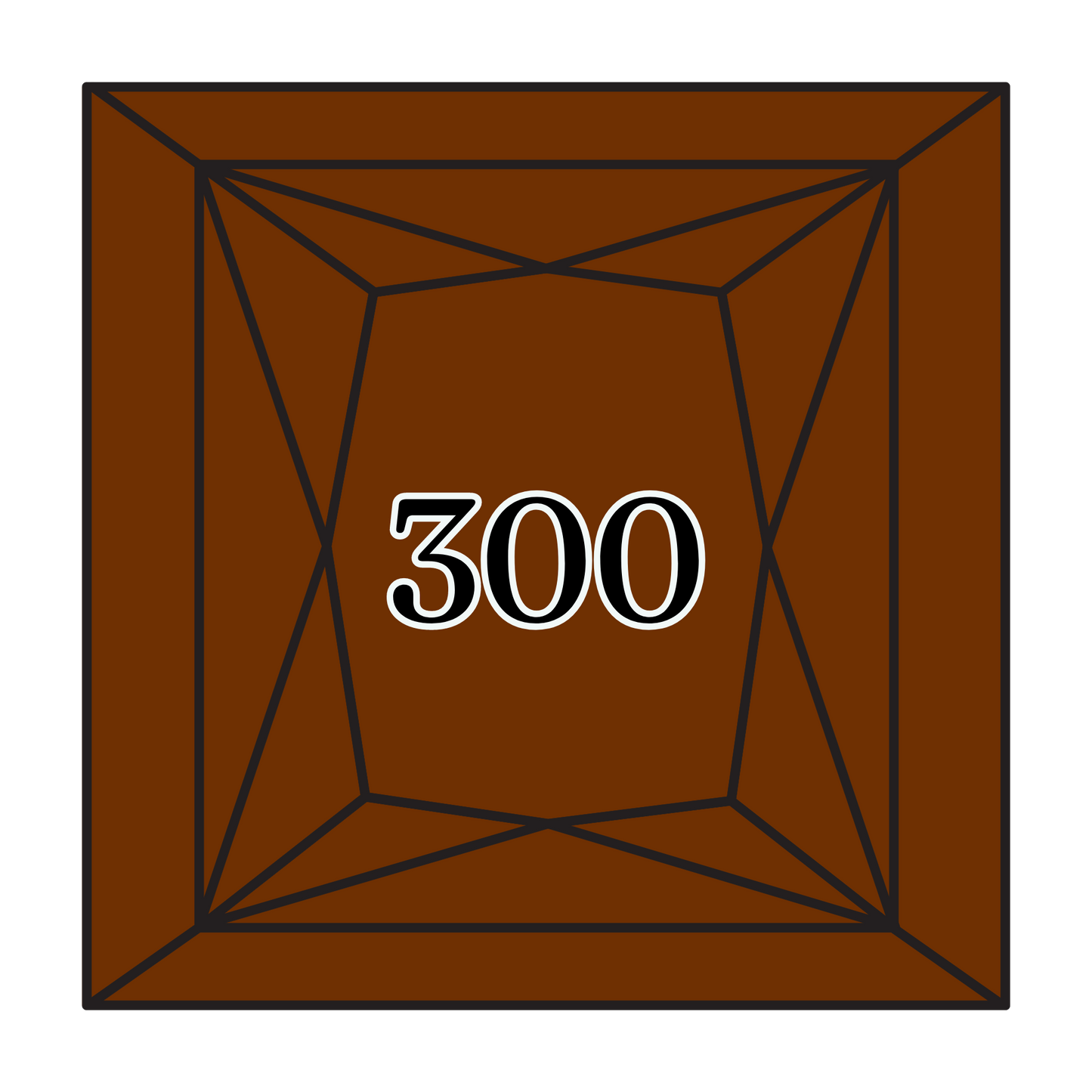 True North Diamond Art Square Diamond Drills 300 - Very Dark Mahogany - Square Bulk Diamond Drills