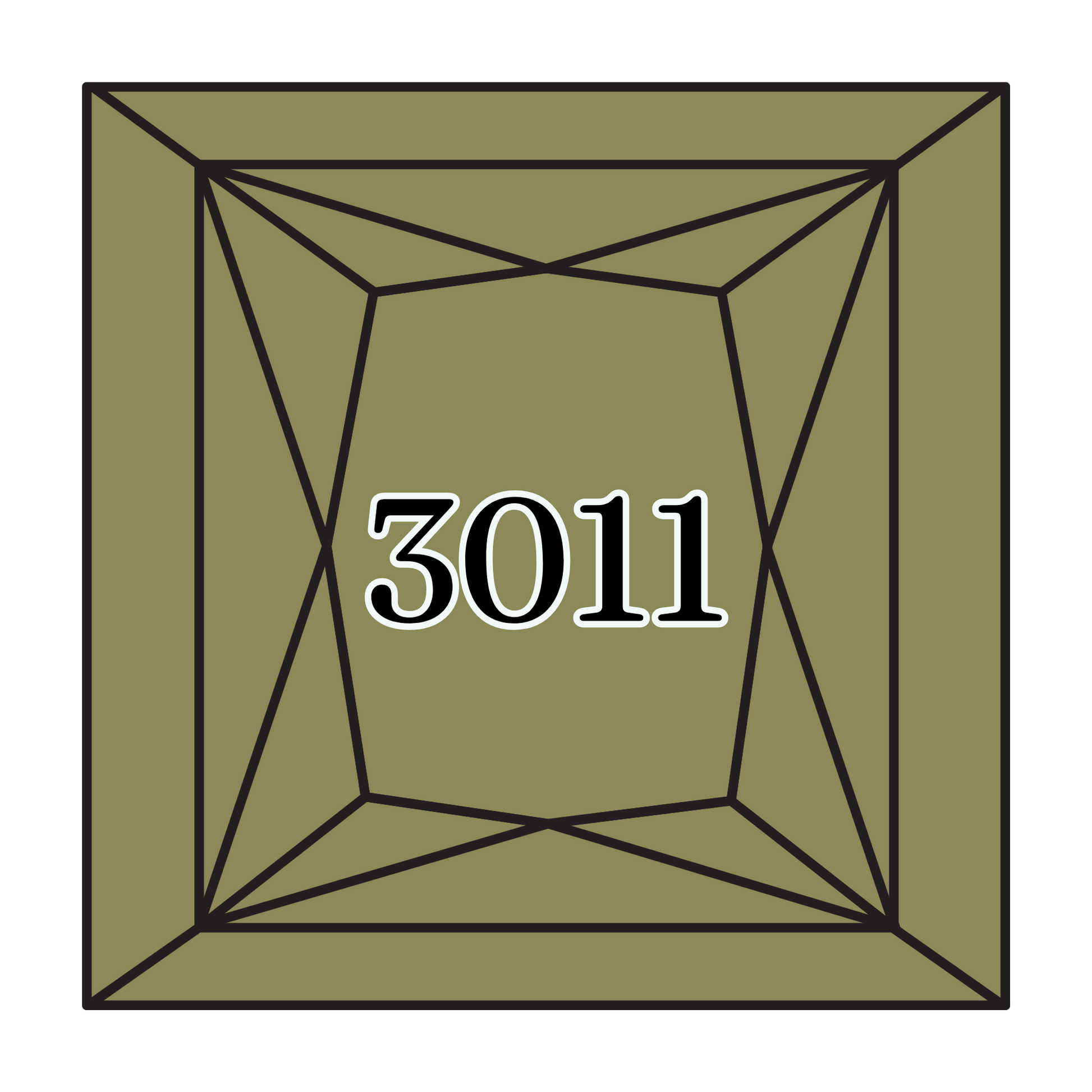 True North Diamond Art Square Diamond Drills 3011 - Dark Khaki Green - Square Bulk Diamond Drills