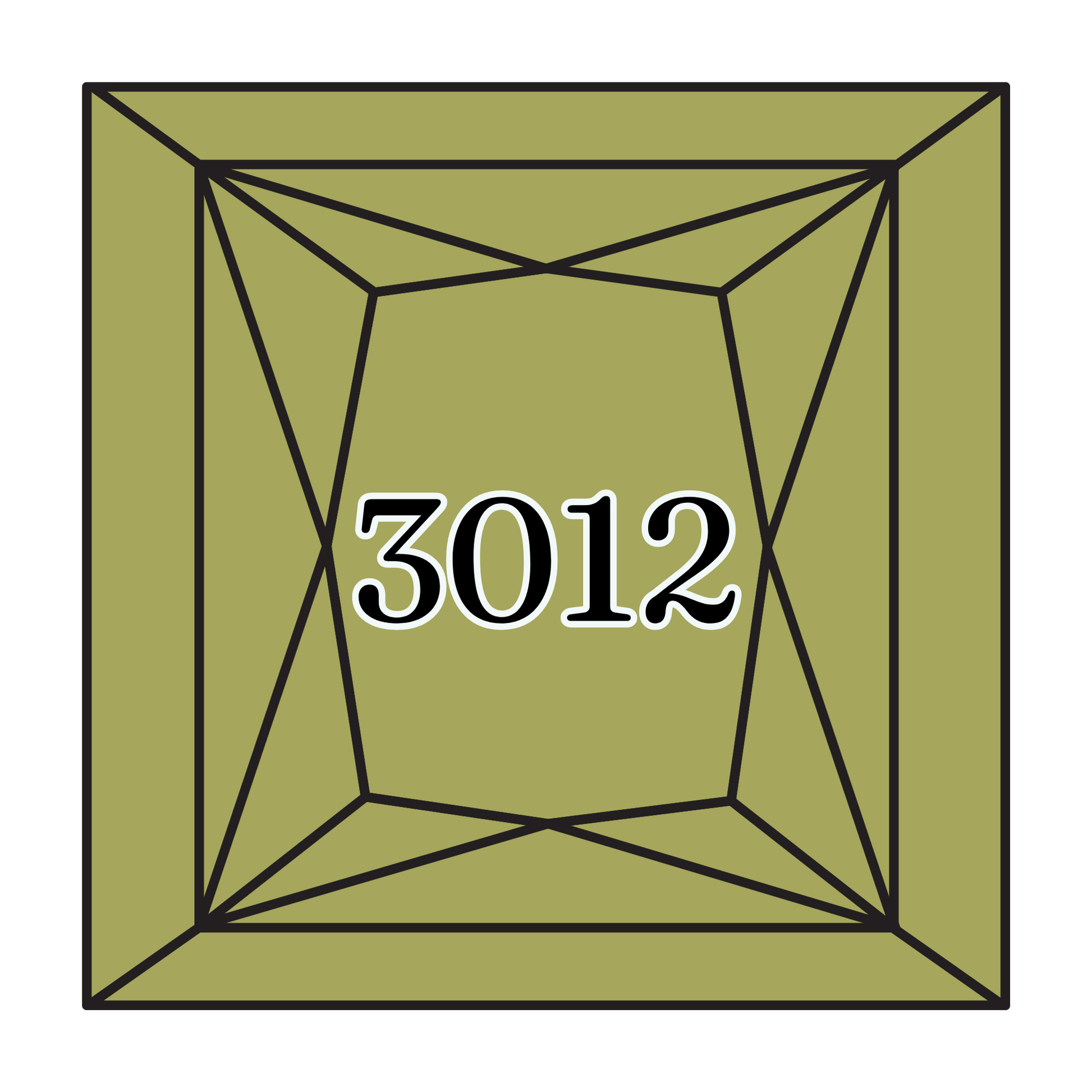 True North Diamond Art Square Diamond Drills 3012 - Medium Khaki Green - Square Bulk Diamond Drills