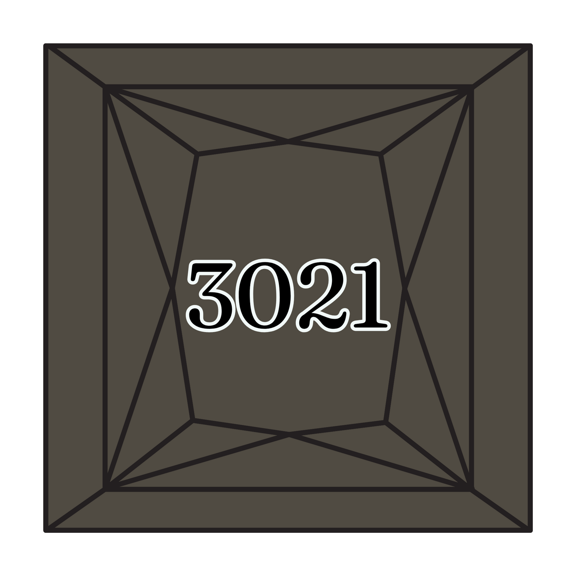 True North Diamond Art Square Diamond Drills 3021 -  Very Dark Brown Grey - Square Bulk Diamond Drills