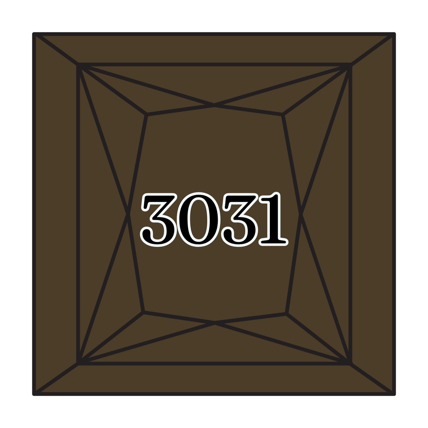 True North Diamond Art Square Diamond Drills 3031 - Very Dark Mocha Brown - Square Bulk Diamond Drills