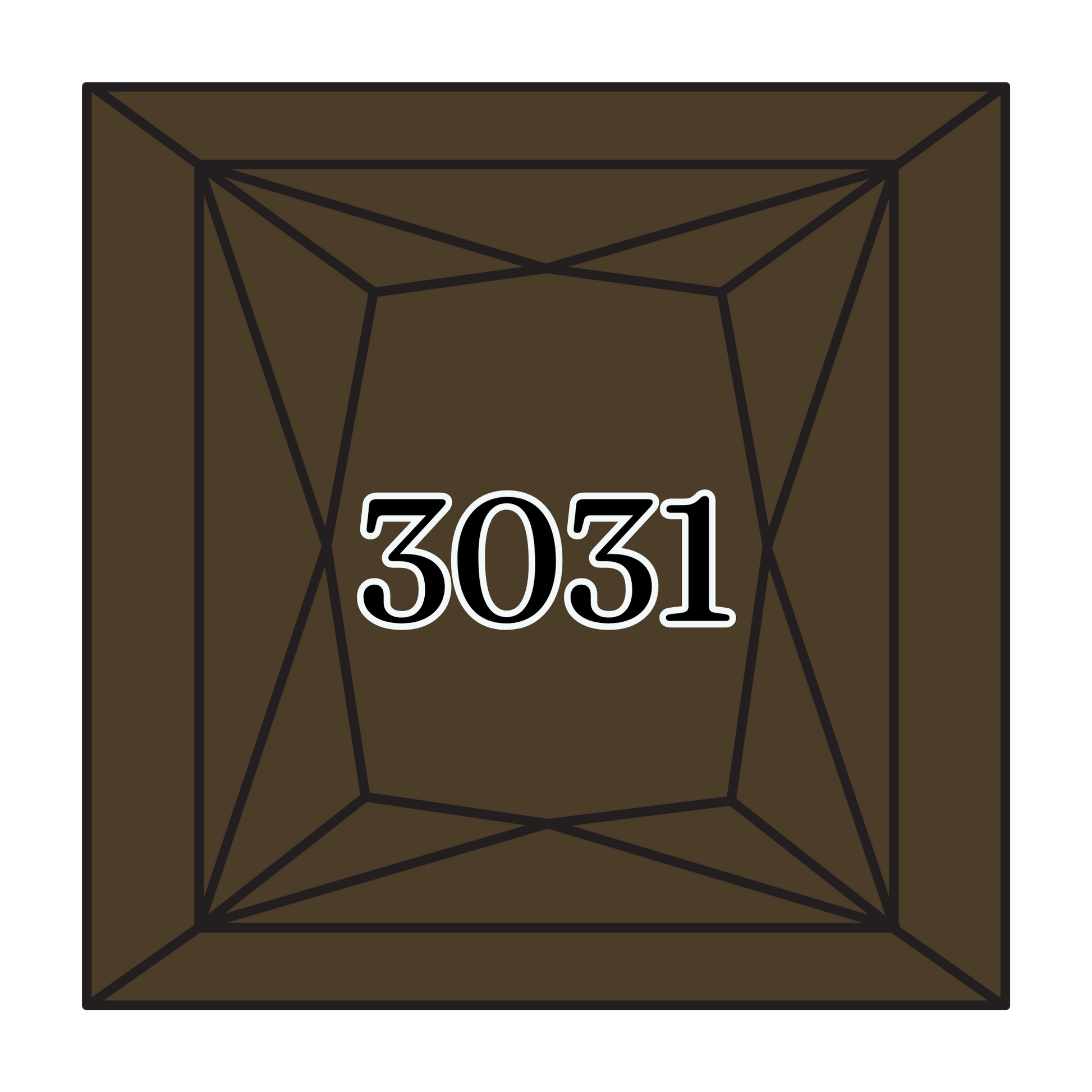 True North Diamond Art Square Diamond Drills 3031 - Very Dark Mocha Brown - Square Bulk Diamond Drills