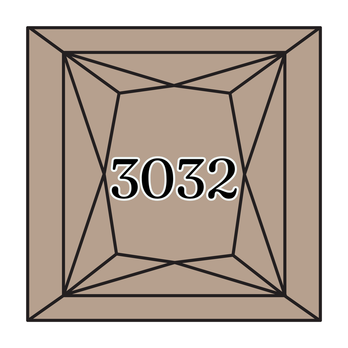 True North Diamond Art Square Diamond Drills 3032 - Medium Mocha Brown - Square Bulk Diamond Drills