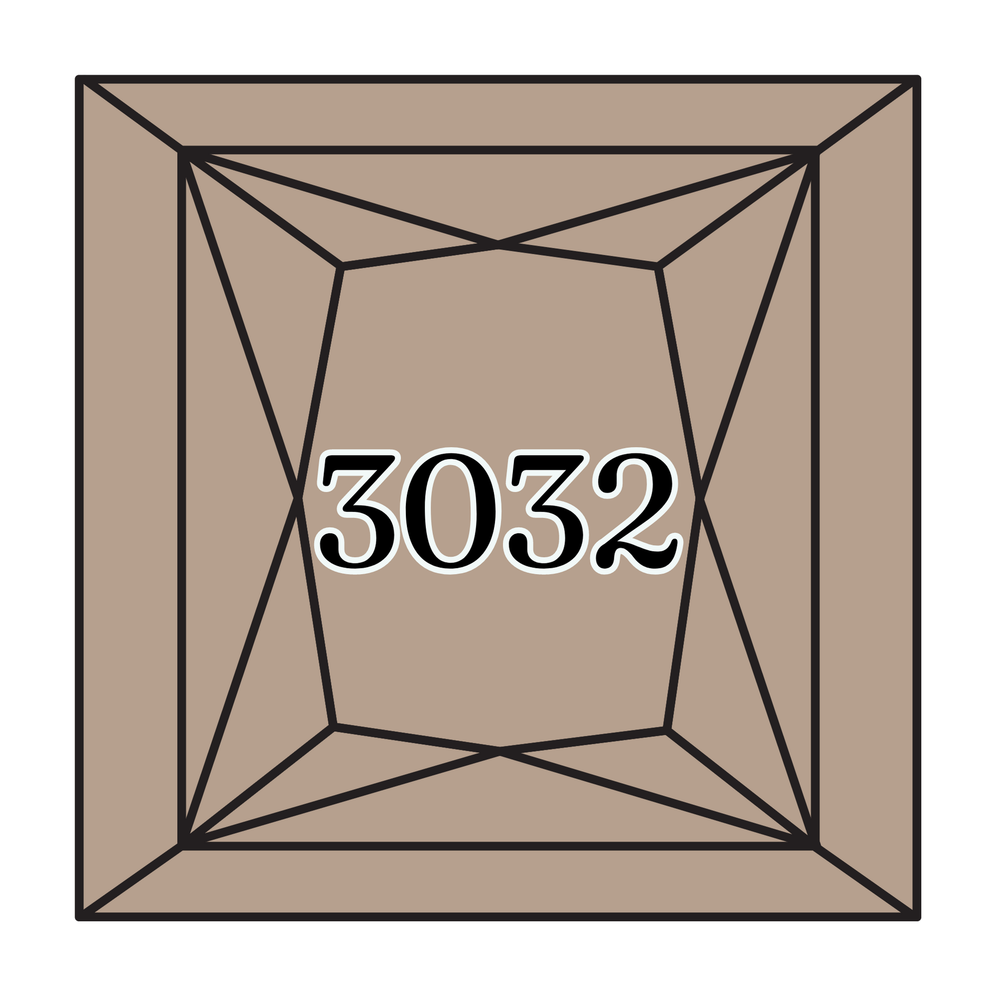 True North Diamond Art Square Diamond Drills 3032 - Medium Mocha Brown - Square Bulk Diamond Drills