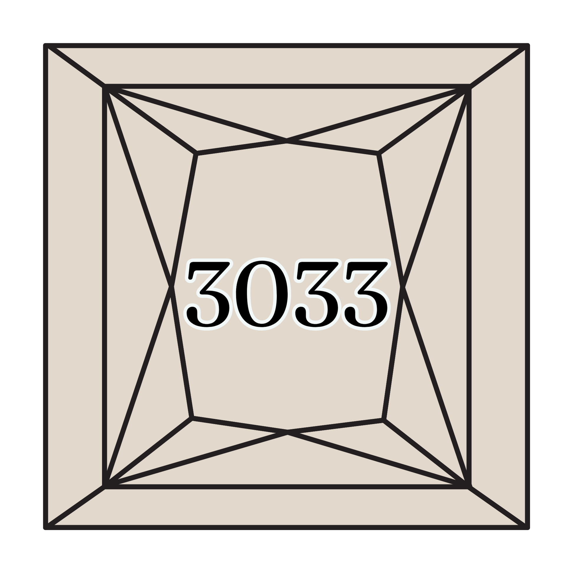 True North Diamond Art Square Diamond Drills 3033 - Very Light Mocha Brown - Square Bulk Diamond Drills