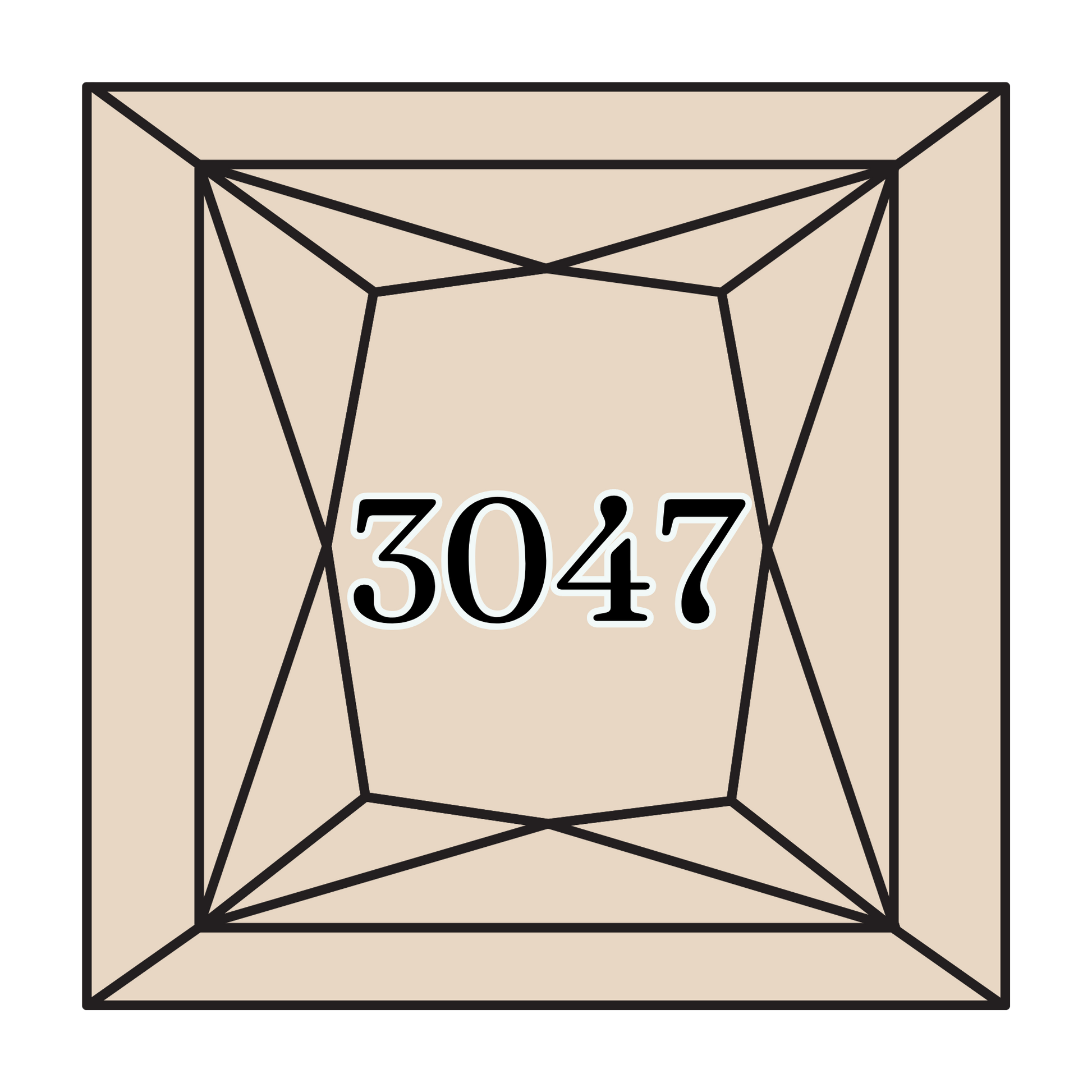 True North Diamond Art Square Diamond Drills 3047 - Light Yellow Beige - Square Bulk Diamond Drills