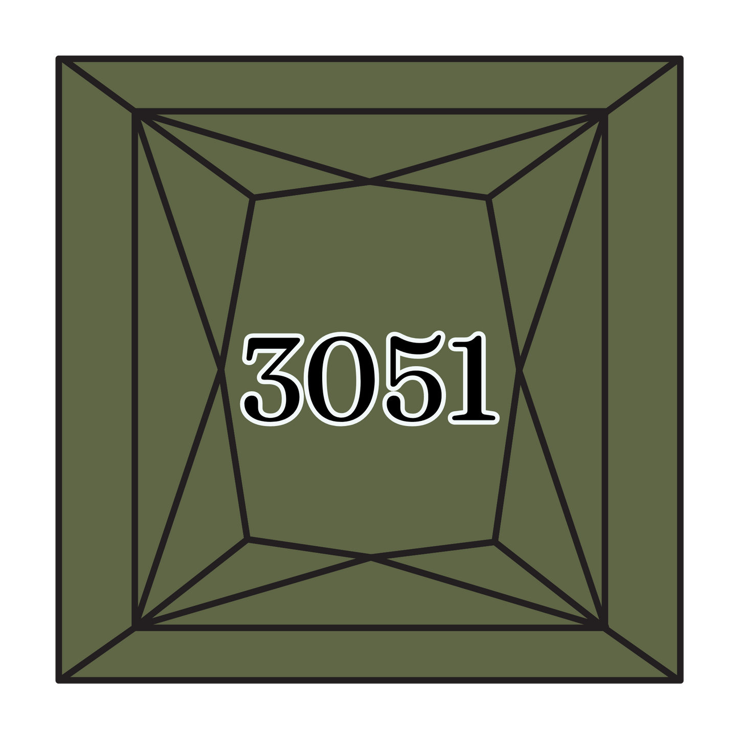 True North Diamond Art Square Diamond Drills 3051 - Dark Green Grey - Square Bulk Diamond Drills