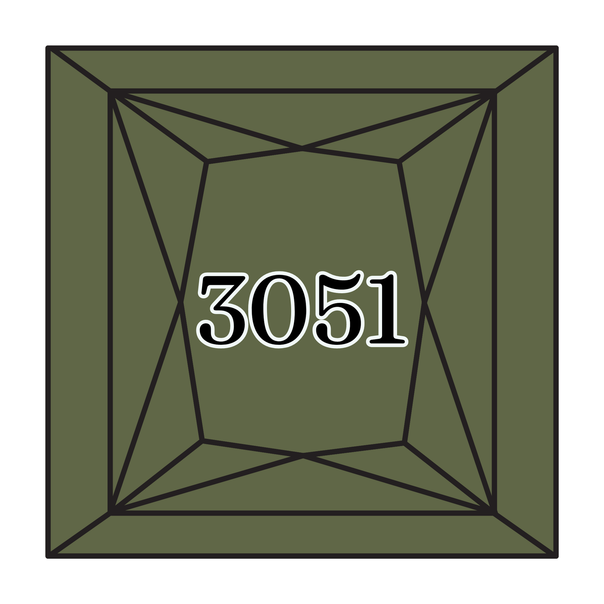 True North Diamond Art Square Diamond Drills 3051 - Dark Green Grey - Square Bulk Diamond Drills