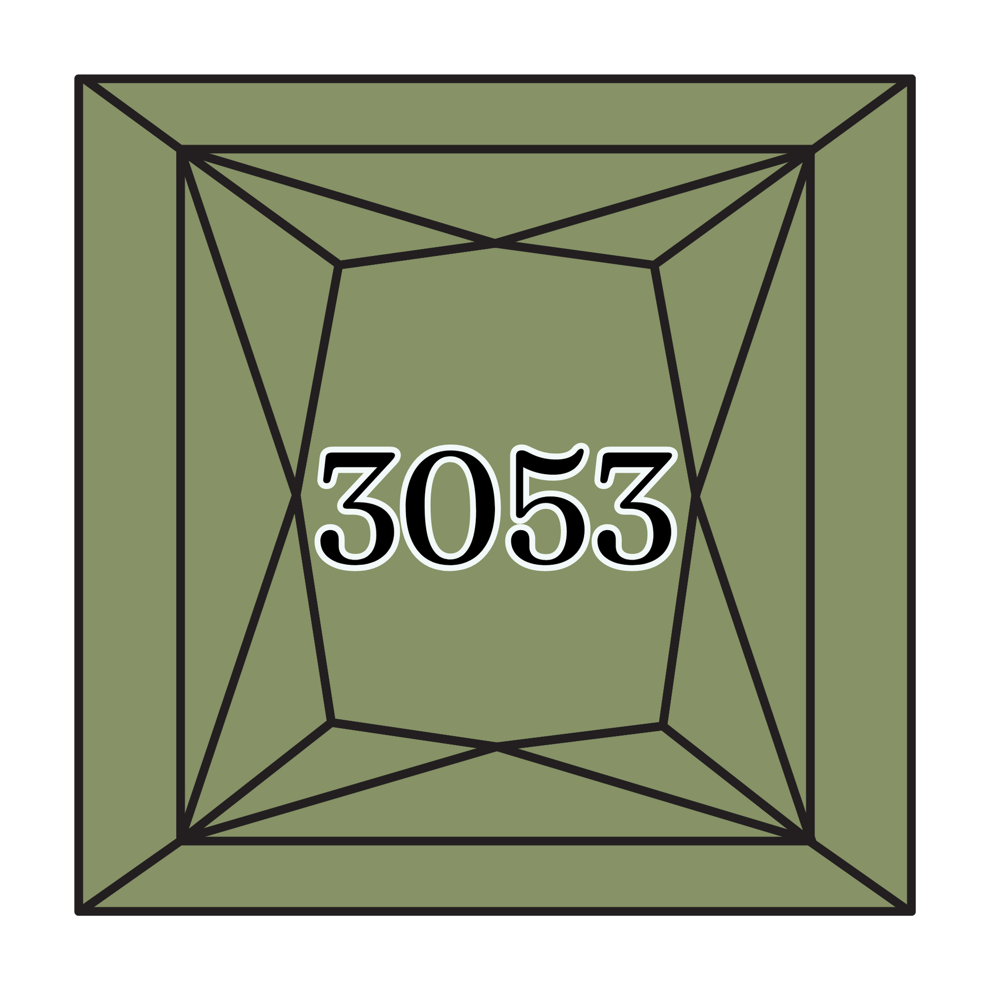 True North Diamond Art Square Diamond Drills 3053 - Green Grey - Square Bulk Diamond Drills