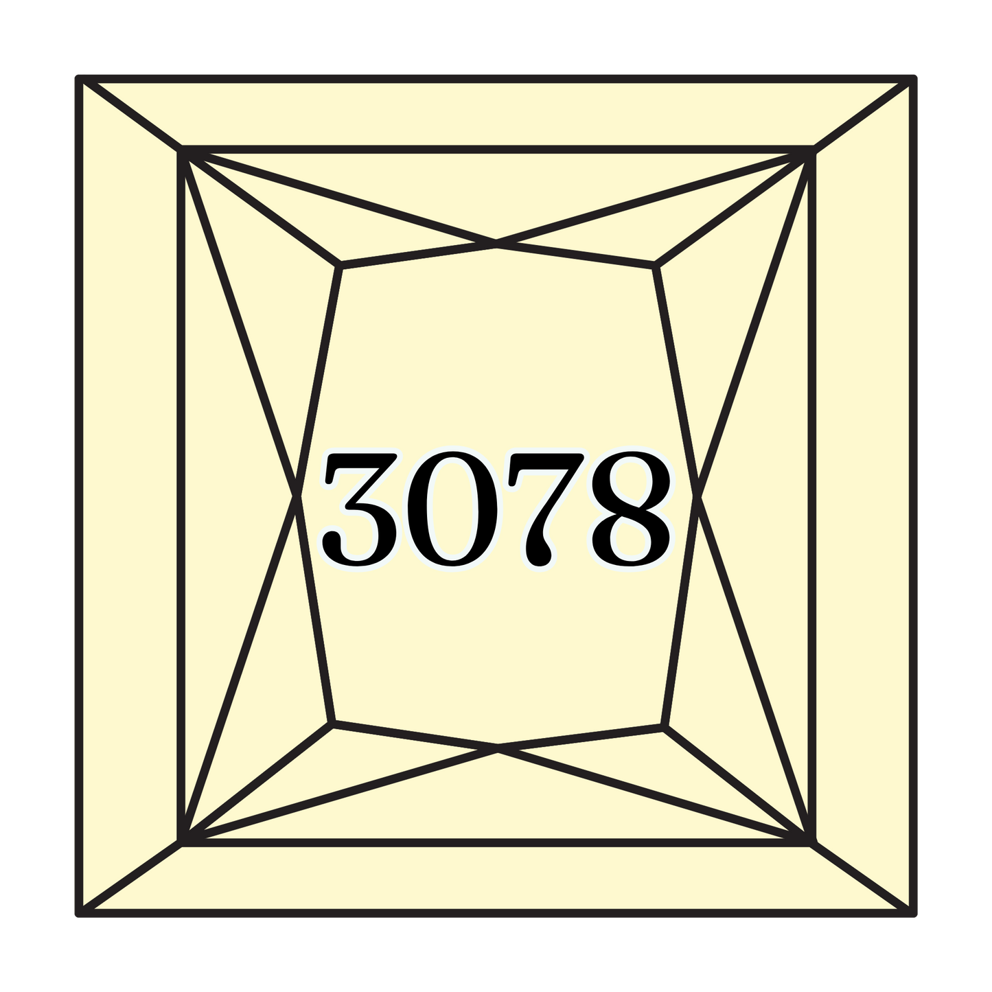 True North Diamond Art Square Diamond Drills 3078 - Very Light Golden Yellow - Square Bulk Diamond Drills