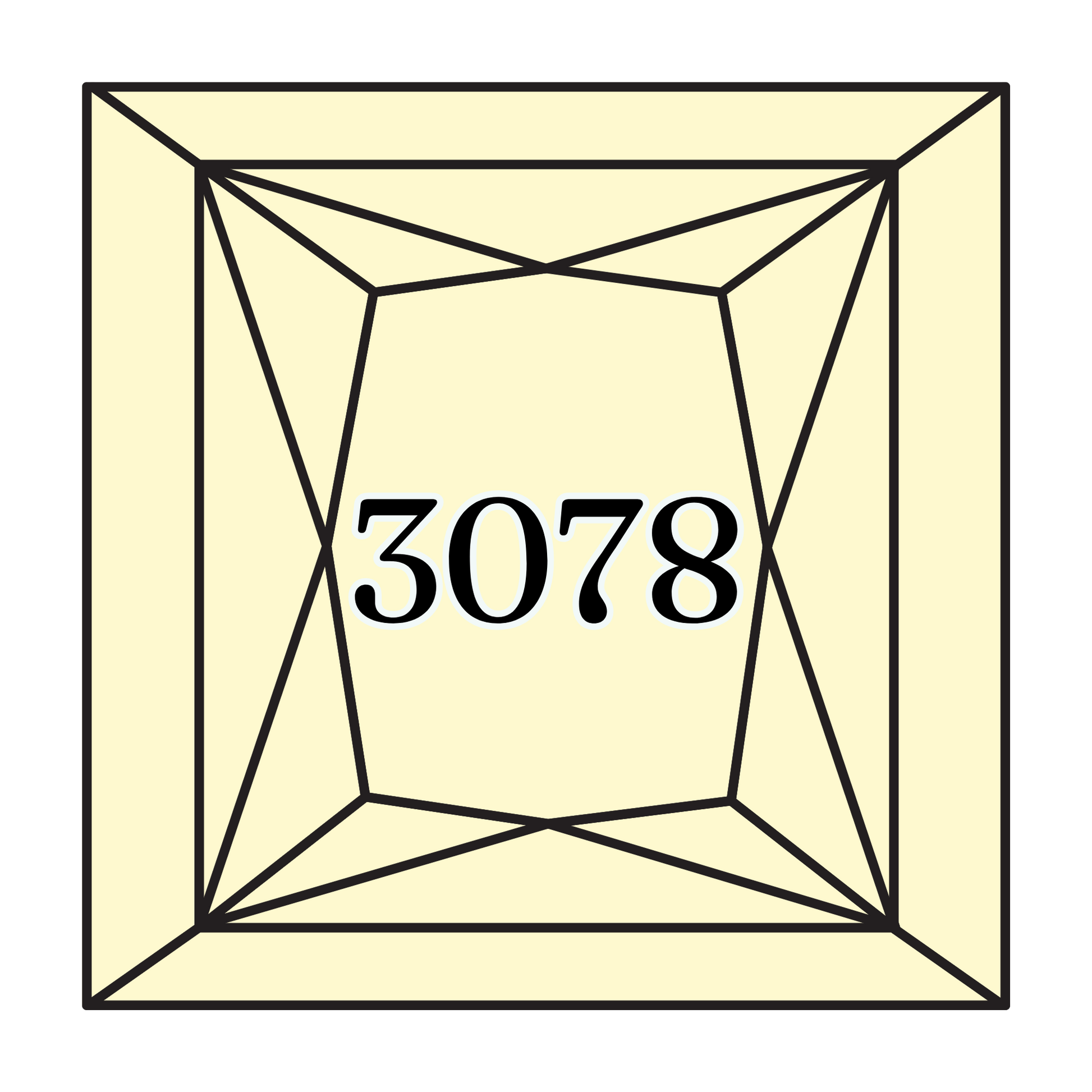 True North Diamond Art Square Diamond Drills 3078 - Very Light Golden Yellow - Square Bulk Diamond Drills