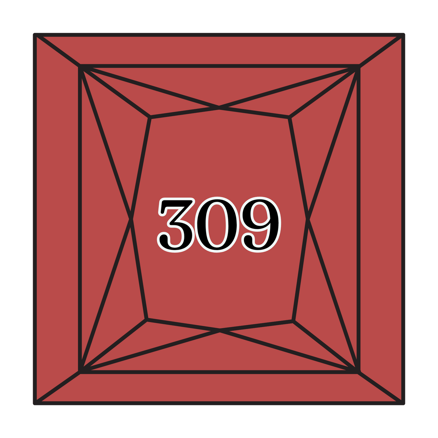 True North Diamond Art Square Diamond Drills 309 - Ultra Very Dark Rose - Square Bulk Diamond Drills