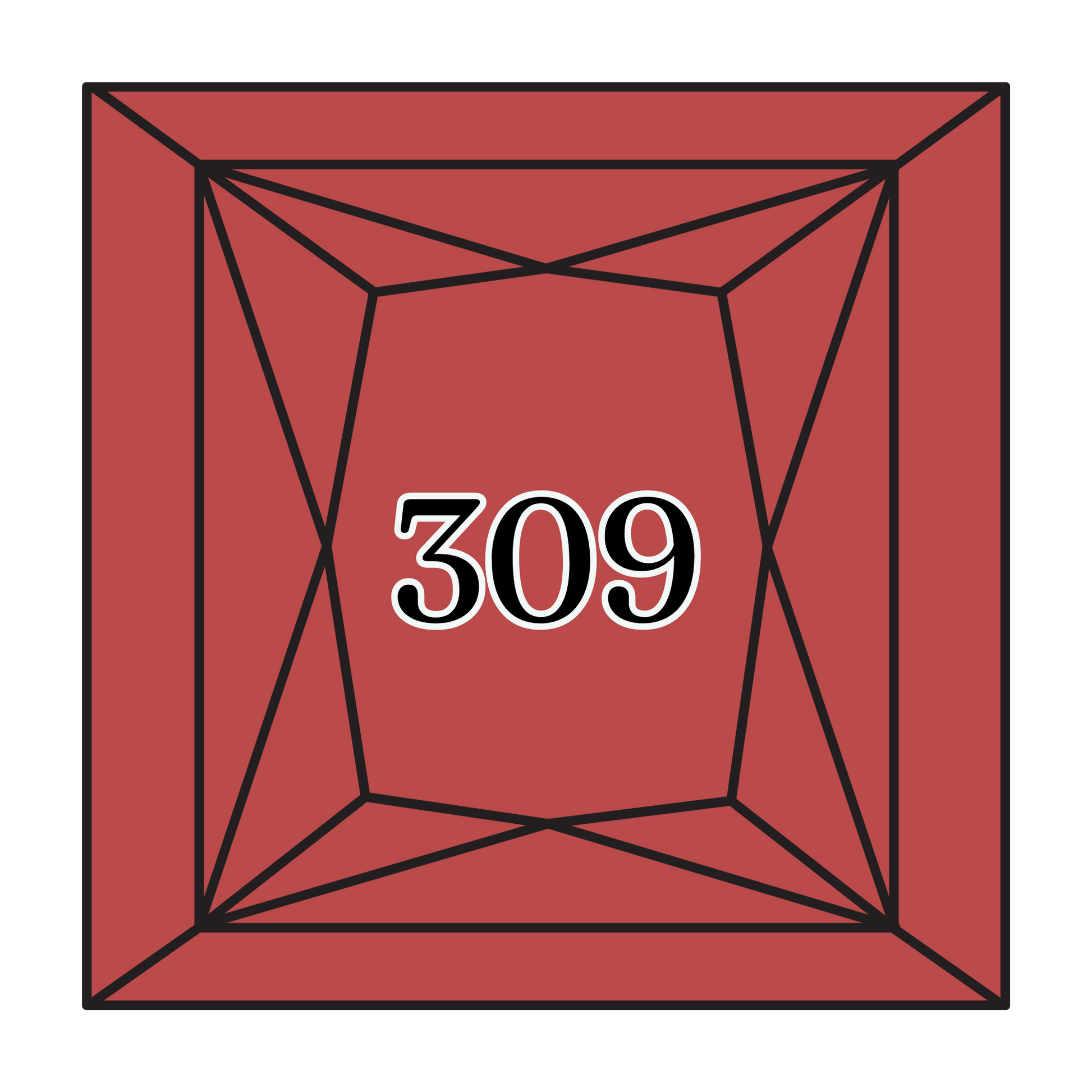 True North Diamond Art Square Diamond Drills 309 - Ultra Very Dark Rose - Square Bulk Diamond Drills