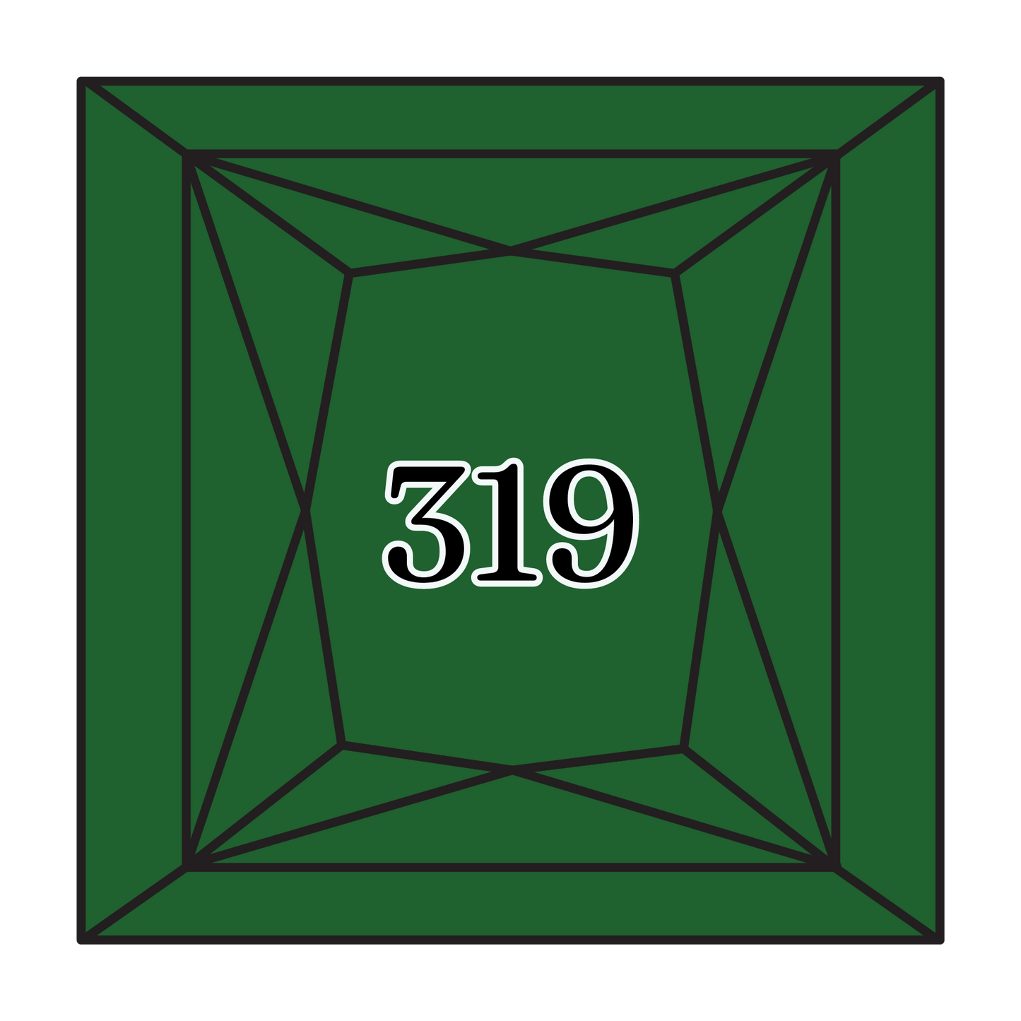 True North Diamond Art Square Diamond Drills 319 - Very Dark Pistachio Green - Square Bulk Diamond Drills