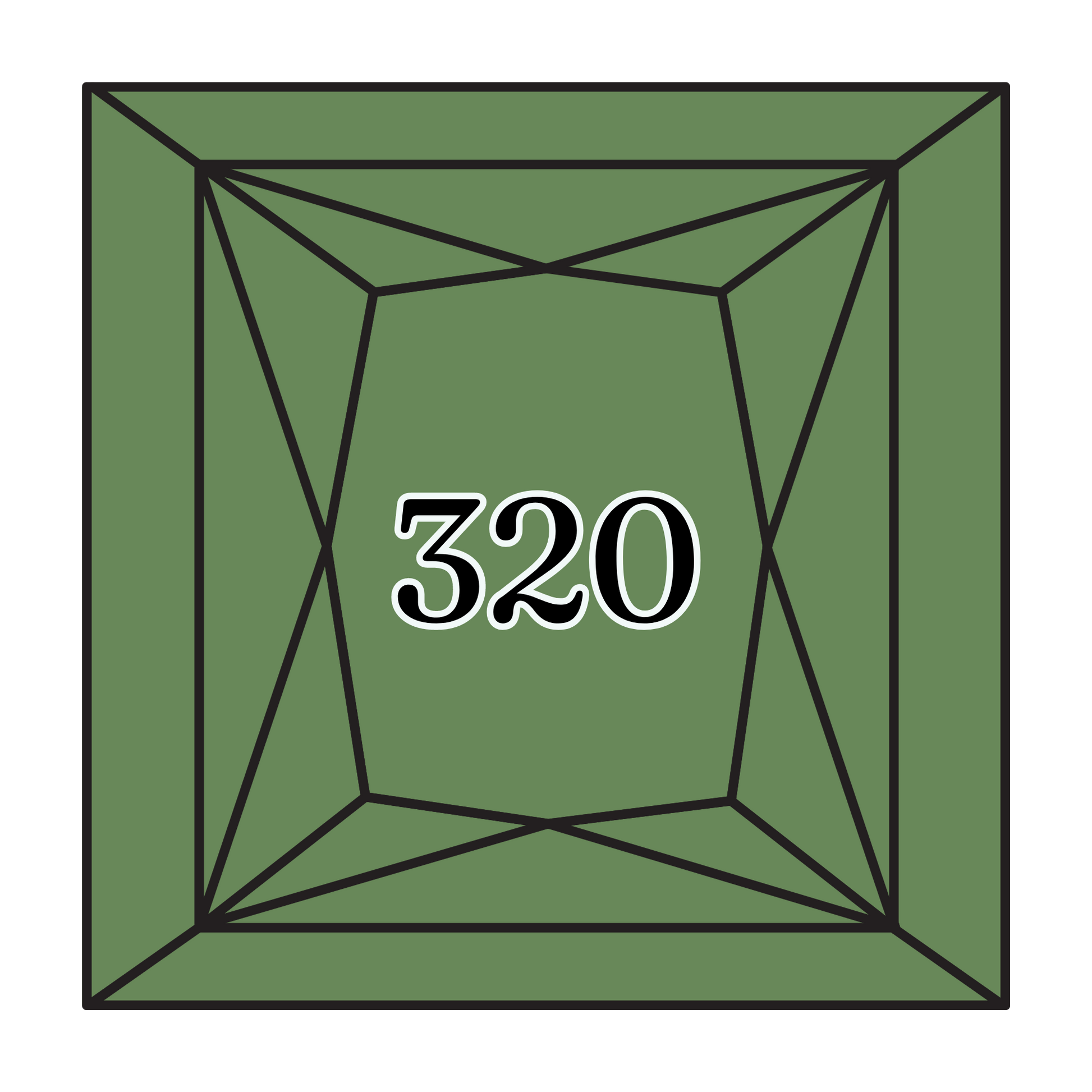 True North Diamond Art Square Diamond Drills 320 - Medium Pistachio Green - Square Bulk Diamond Drills