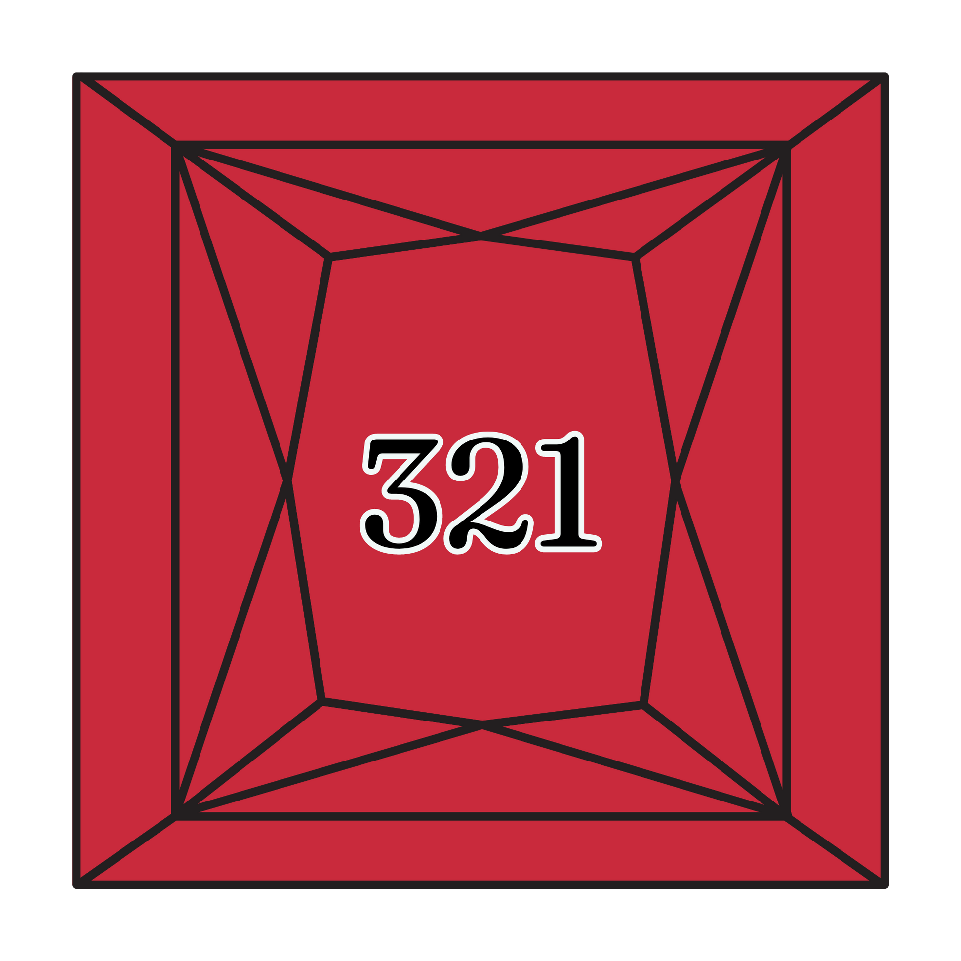 True North Diamond Art Square Diamond Drills 321 - Red - Square Bulk Diamond Drills