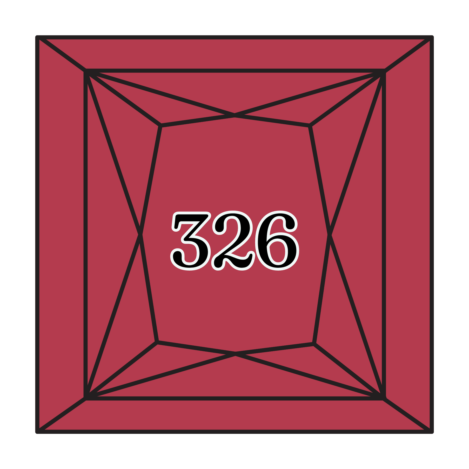 True North Diamond Art Square Diamond Drills 326 - Very Dark Rose - Square Bulk Diamond Drills