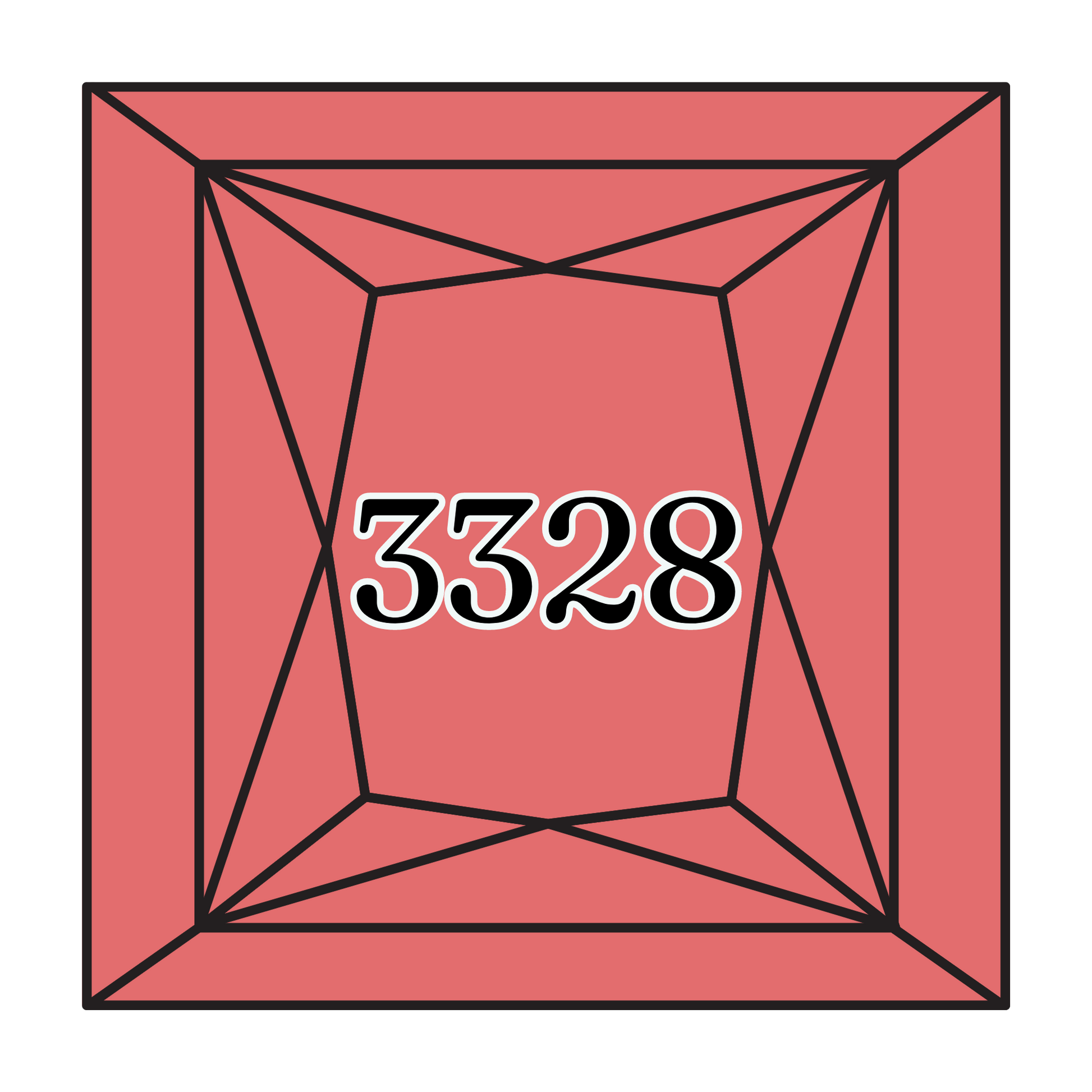 True North Diamond Art Square Diamond Drills 3328 -  Dark Salmon - Square Bulk Diamond Drills