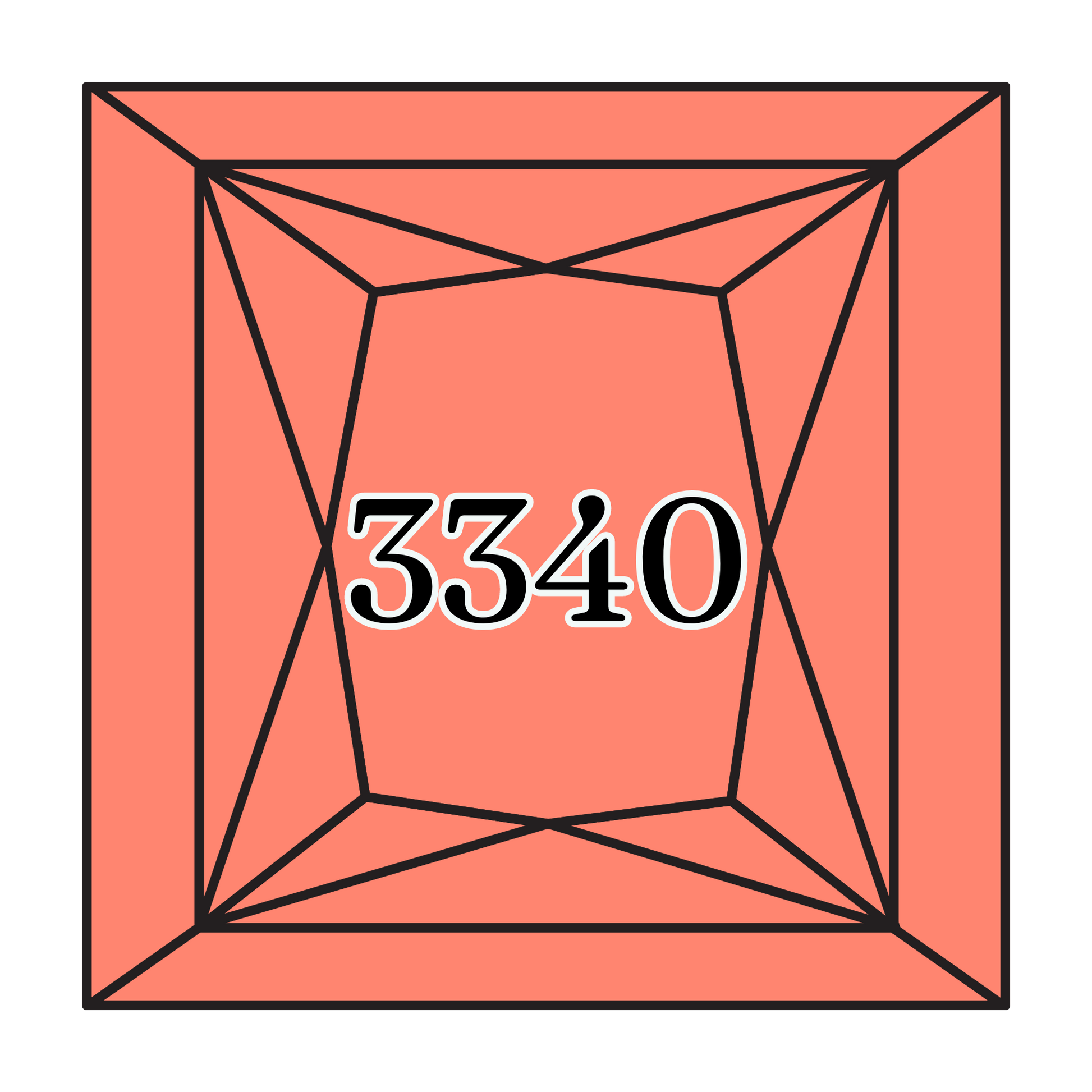 True North Diamond Art Square Diamond Drills 3340 -  Medium Apricot - Square Bulk Diamond Drills