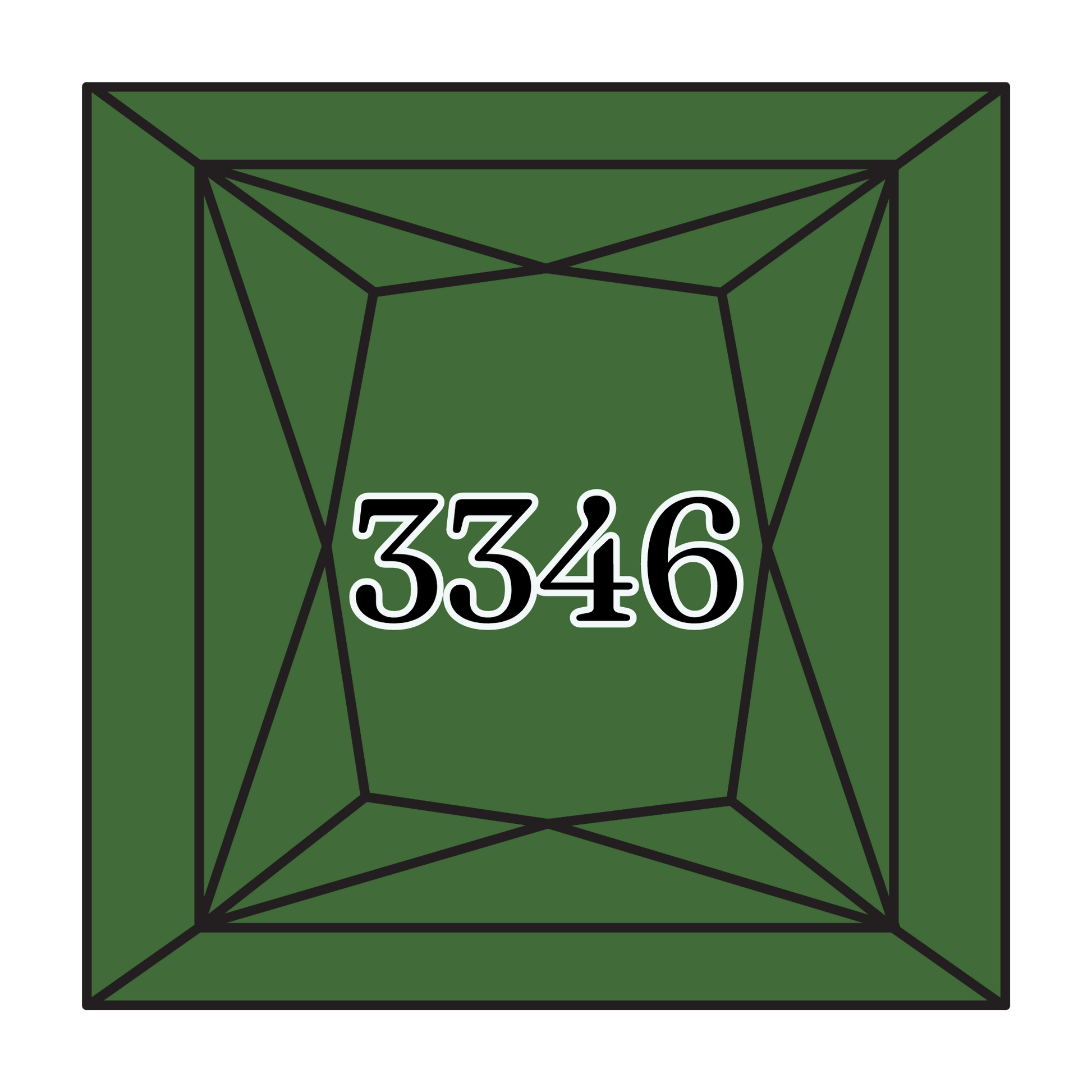 True North Diamond Art Square Diamond Drills 3346 - Hunter Green - Square Bulk Diamond Drills