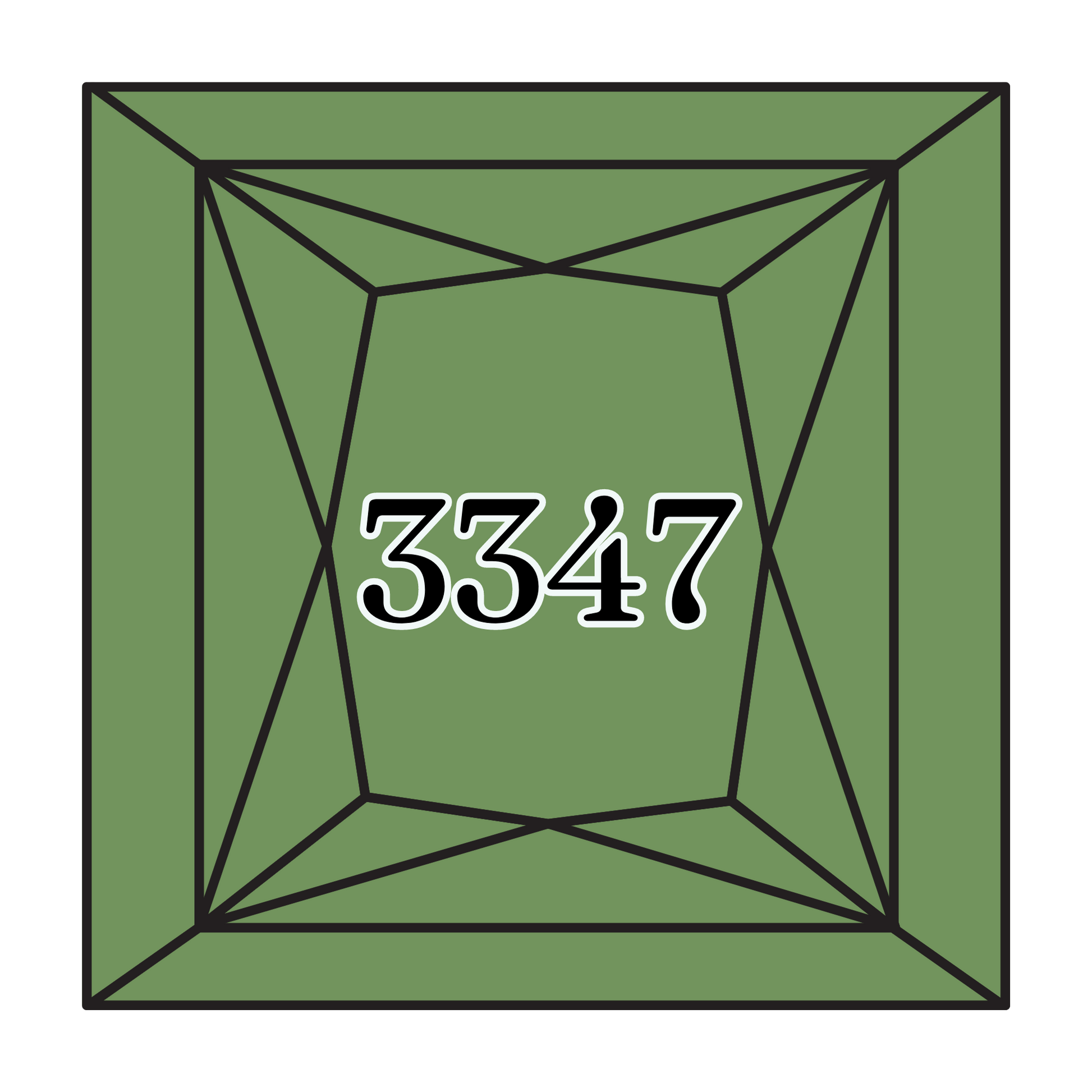 True North Diamond Art Square Diamond Drills 3347 -  Medium Yellow Green - Square Bulk Diamond Drills